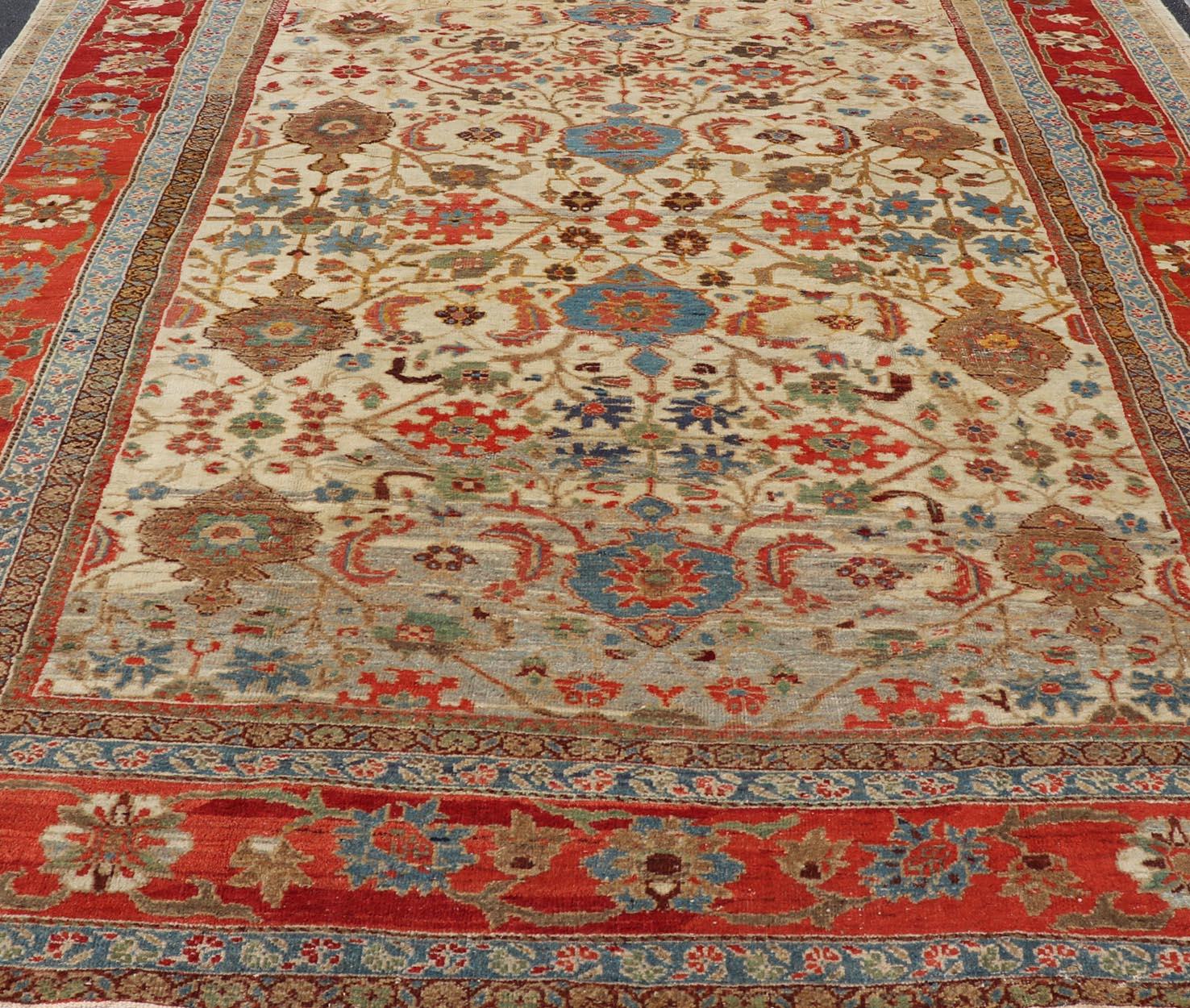 Remarkable Antique Persian Ziegler Sultanabad Carpet  For Sale 1