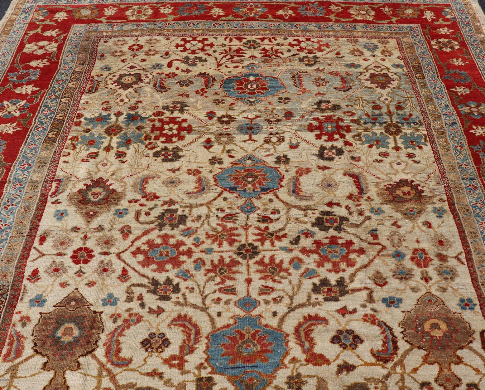 Remarkable Antique Persian Ziegler Sultanabad Carpet  For Sale 3