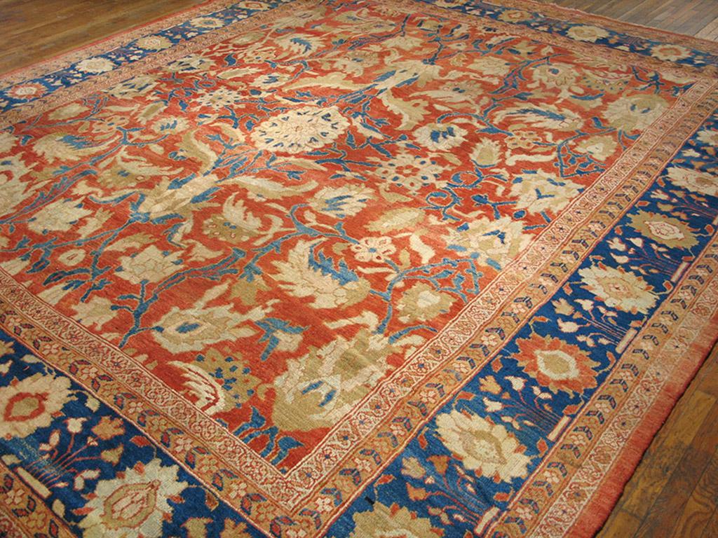 Hand-Knotted Antique Persian Sultanabad Rug For Sale