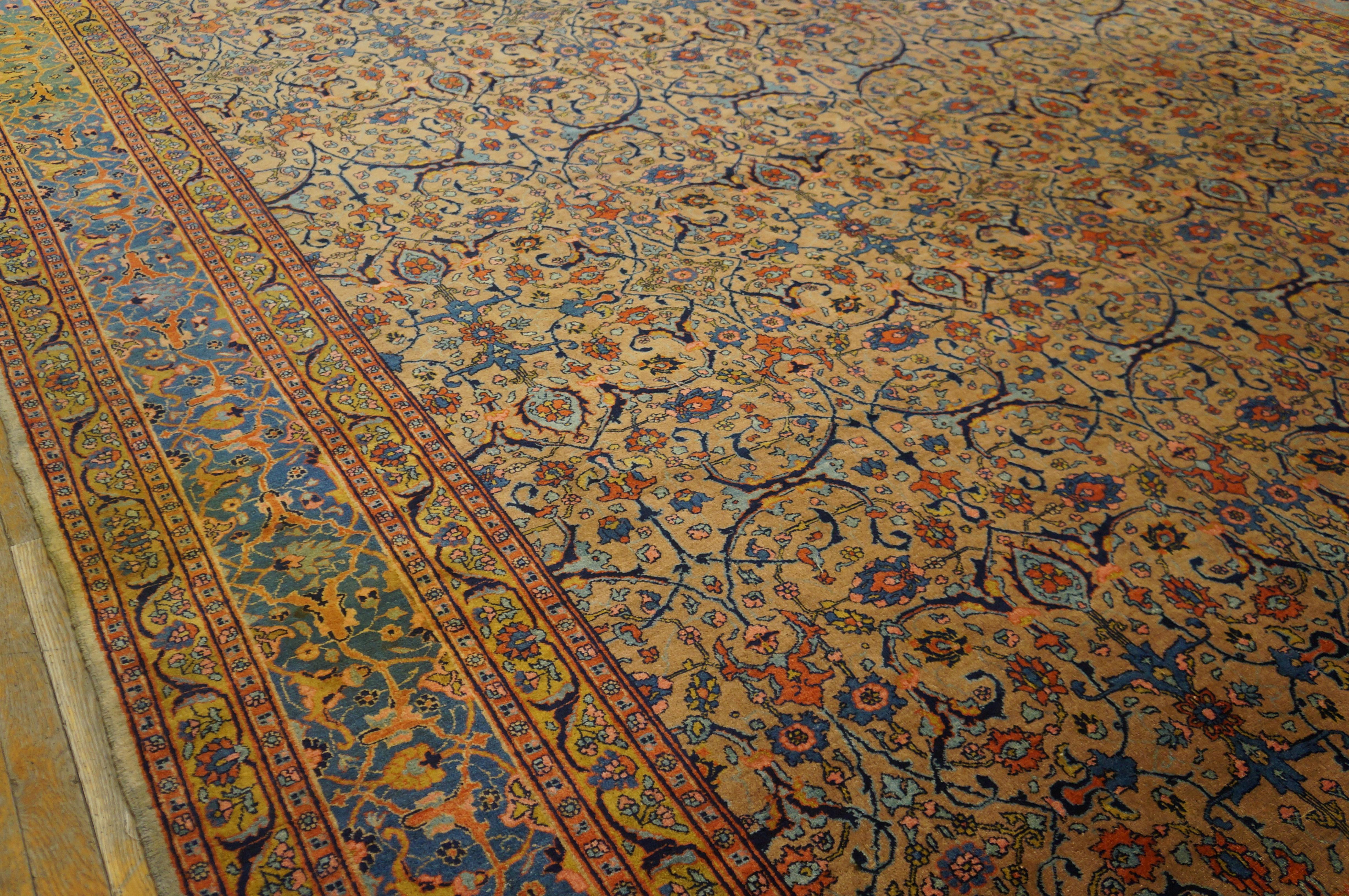 Wool Antique Persian Tabriz For Sale