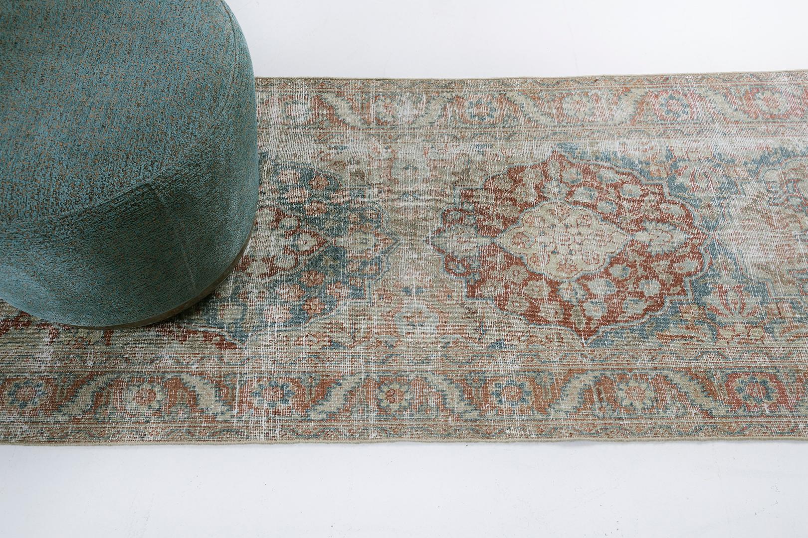 Hand-Knotted Antique Persian Tabriz 29680 For Sale
