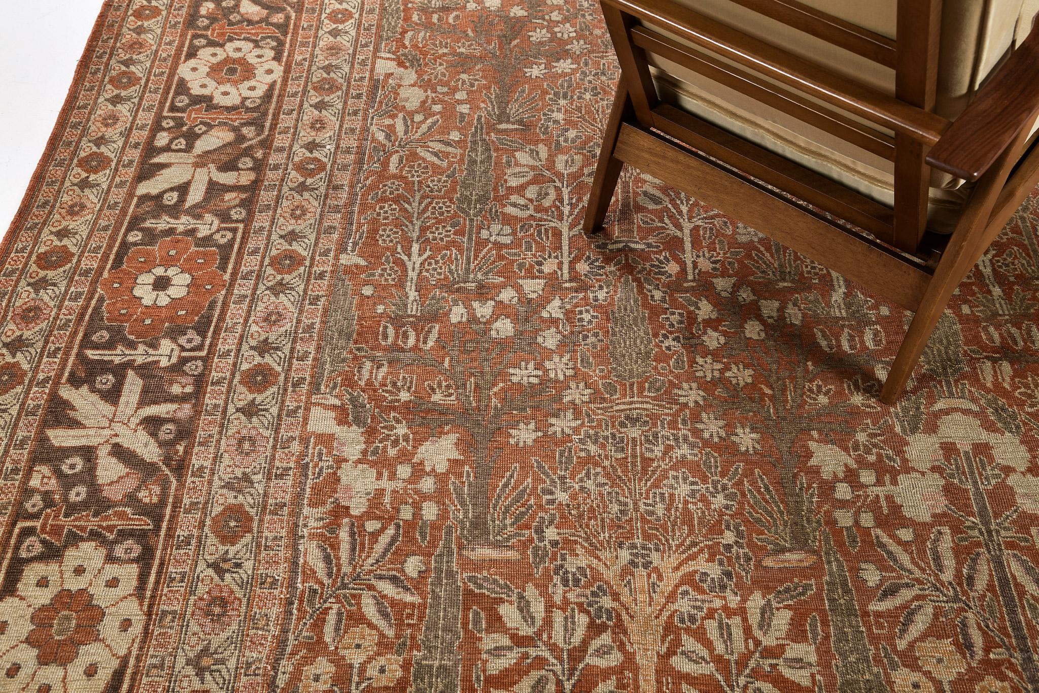 Antiker persischer Täbris 29962 aus Täbris (Wolle) im Angebot