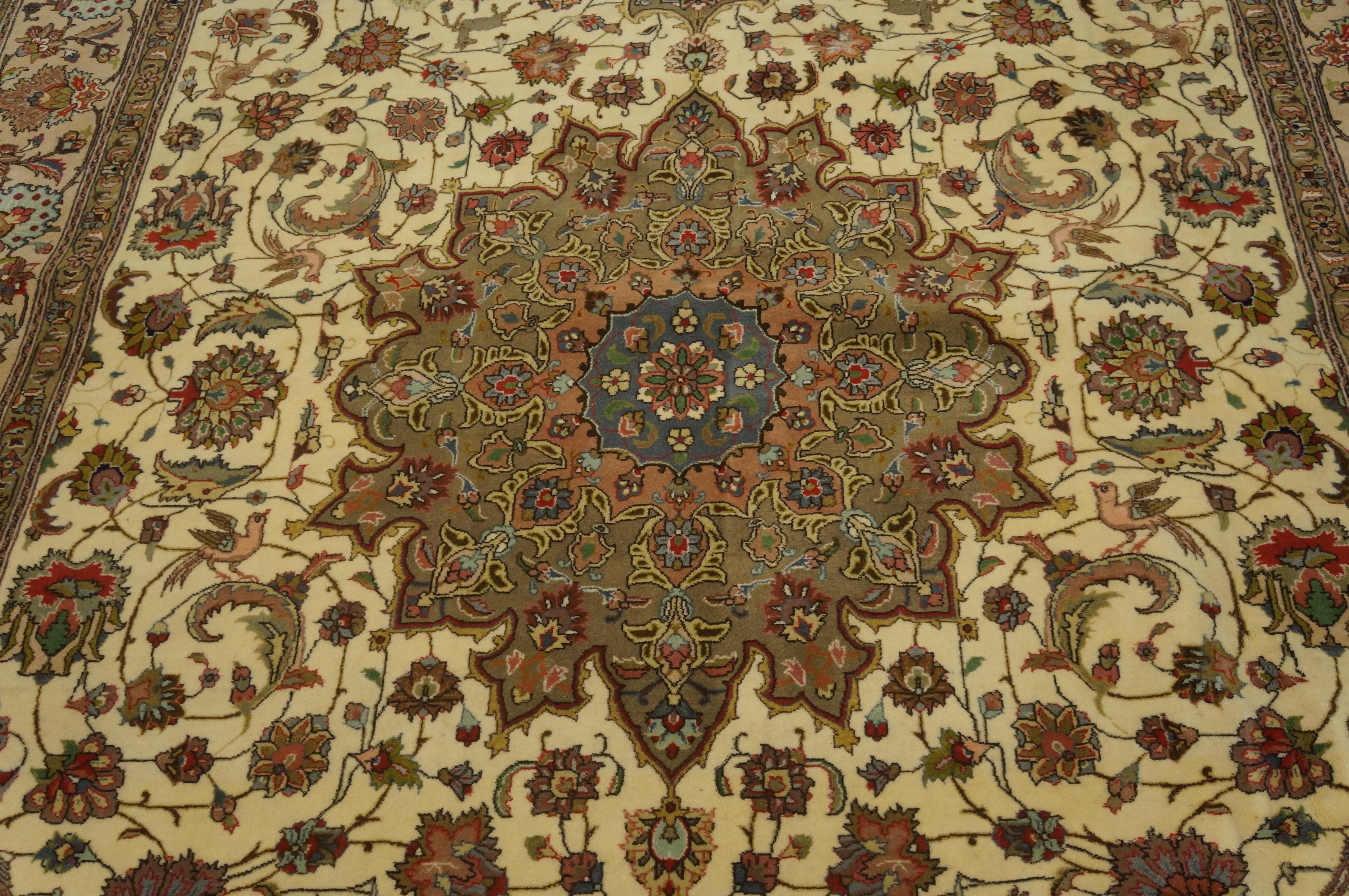 Wool Antique Persian Tabriz For Sale