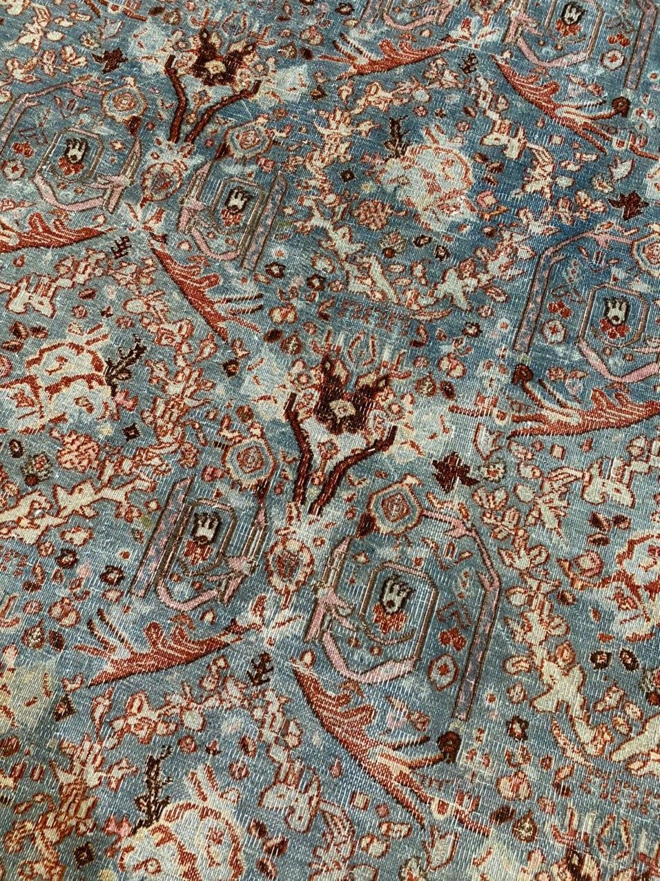 Tappeto Tabriz antico 8'0'' x 11'2'' In condizioni buone in vendita a New York, NY