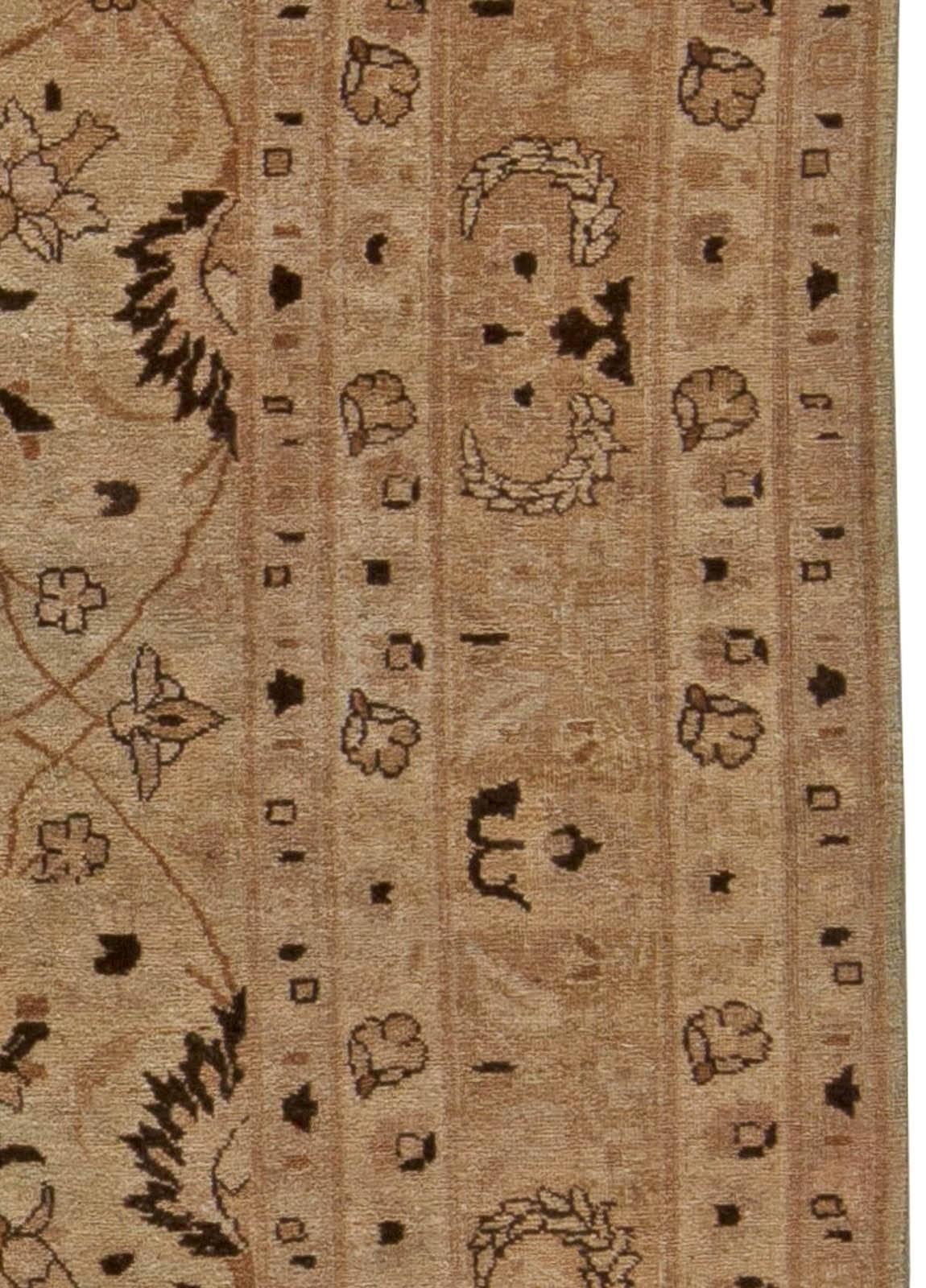 20th Century Antique Persian Tabriz Handwoven Wool Rug For Sale
