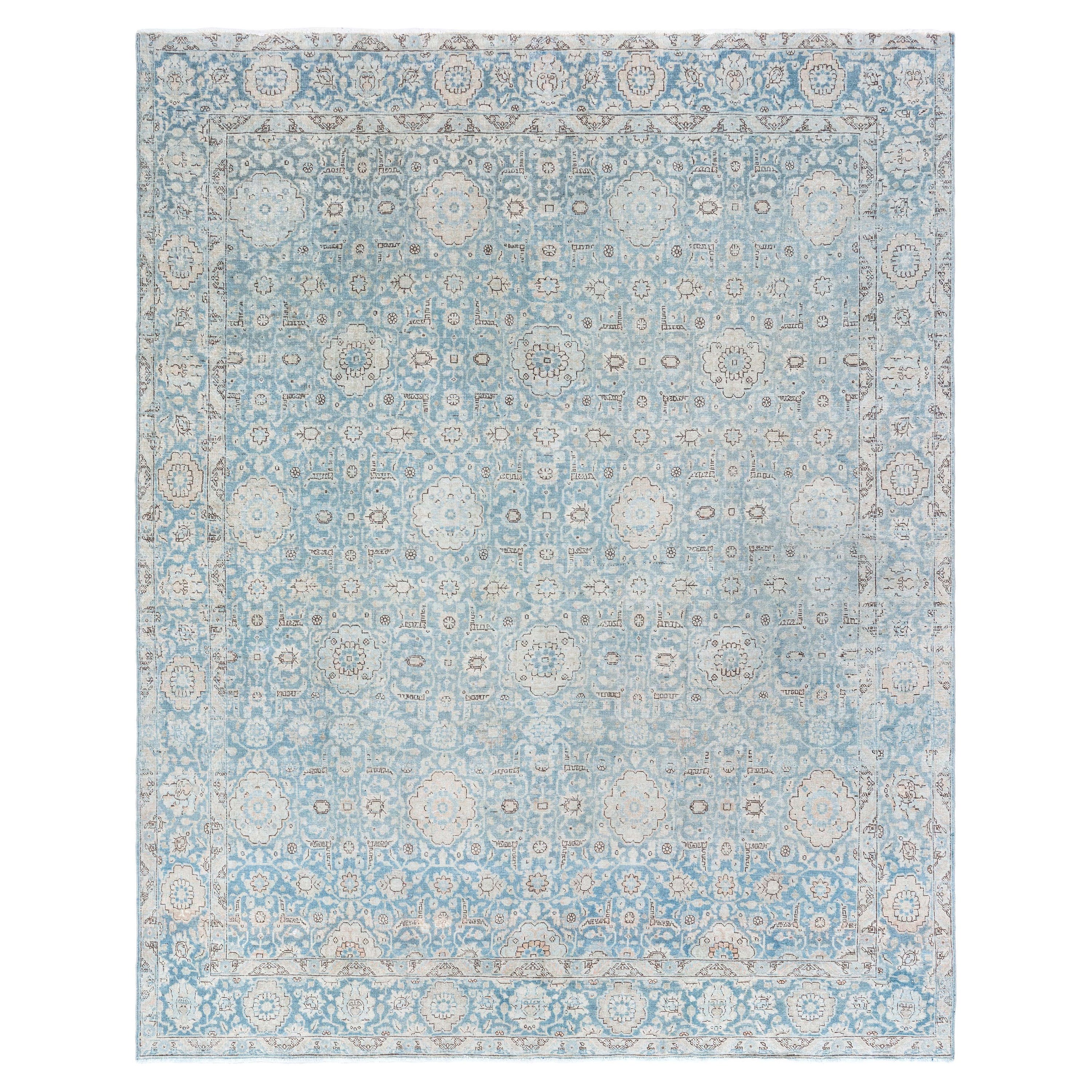Alfombra Persa Antigua Tabriz Azul Doris Leslie Blau