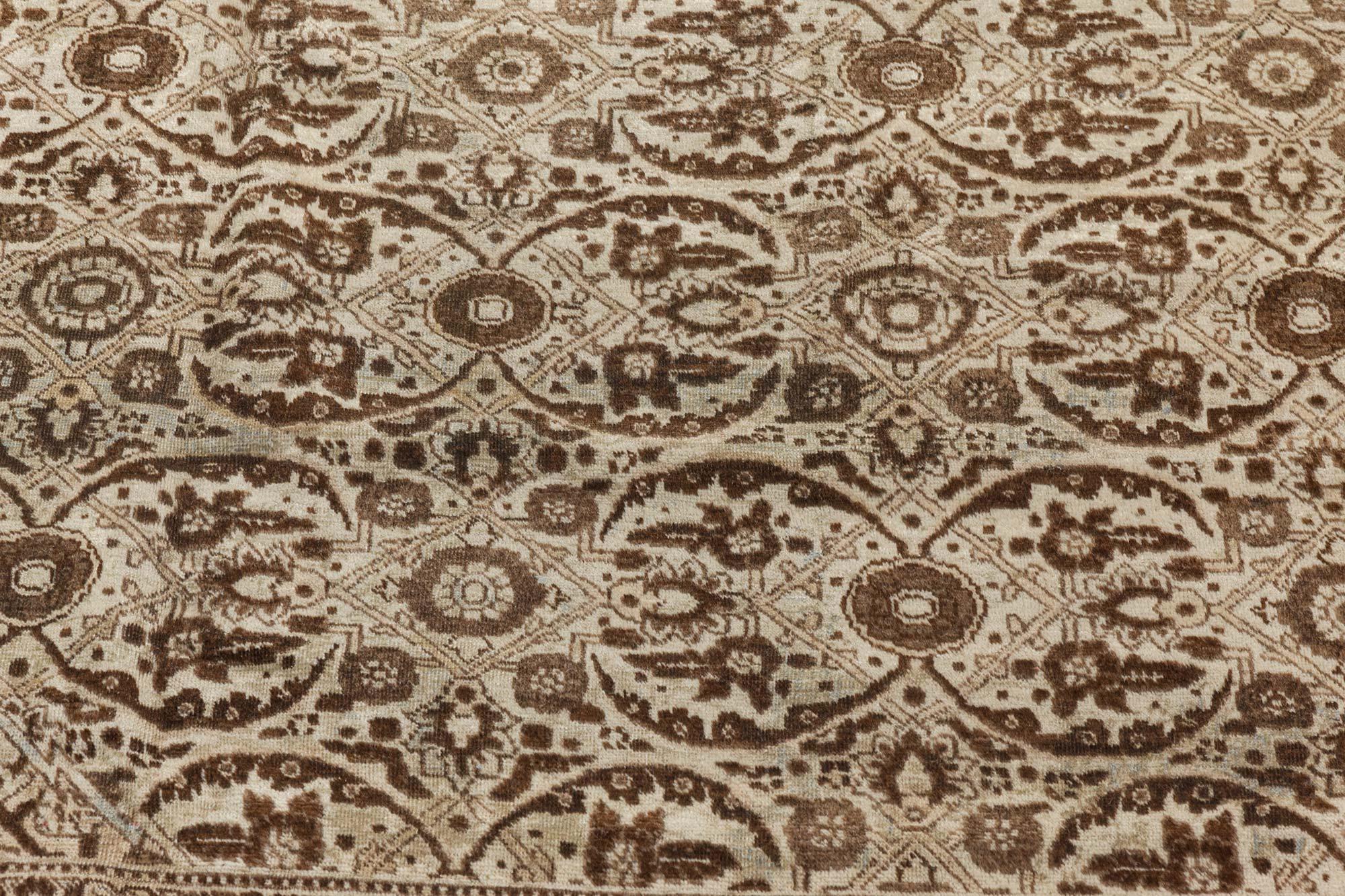 Perse Tapis persan ancien Tabriz Botanic fait à la main Doris Leslie Blau en vente