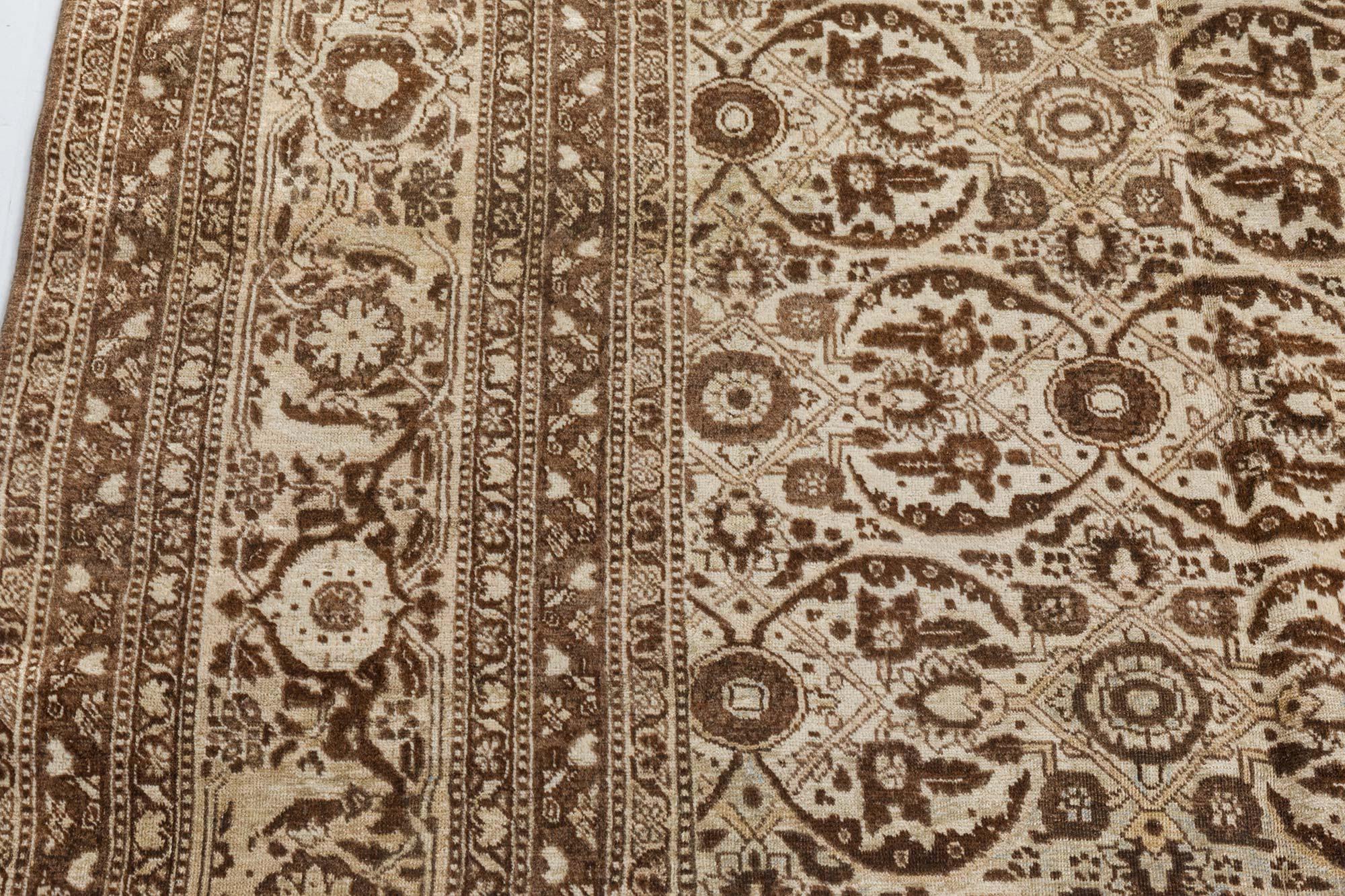 20ième siècle Antique tapis persan en laine Tabriz Botanic fait à la main en vente