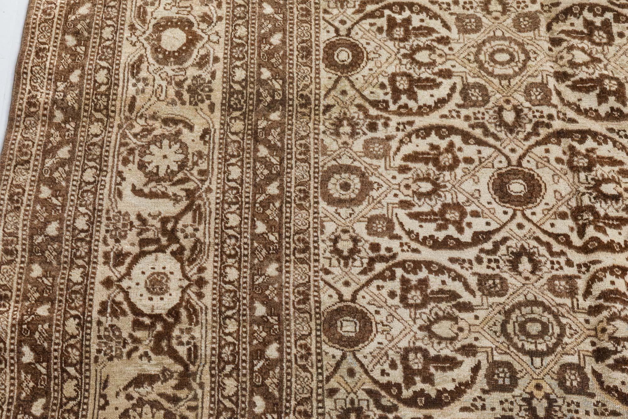 20ième siècle Tapis persan ancien Tabriz Botanic fait à la main Doris Leslie Blau en vente