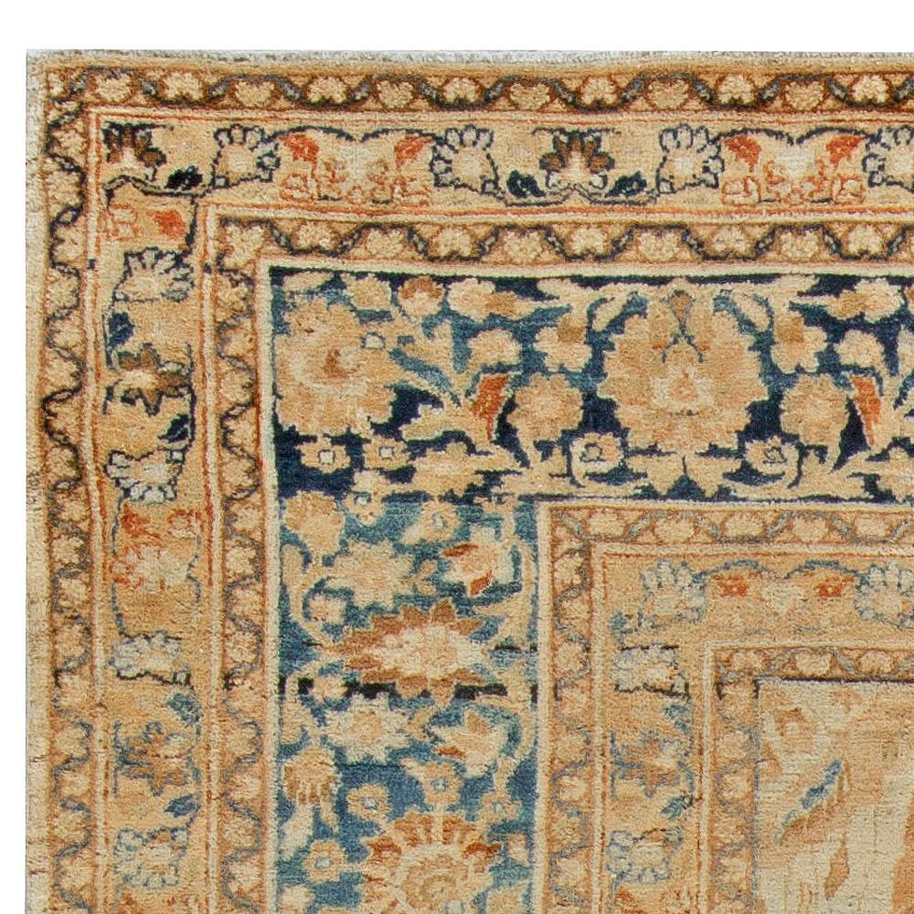 Hand-Woven Antique Persian Tabriz Rug For Sale