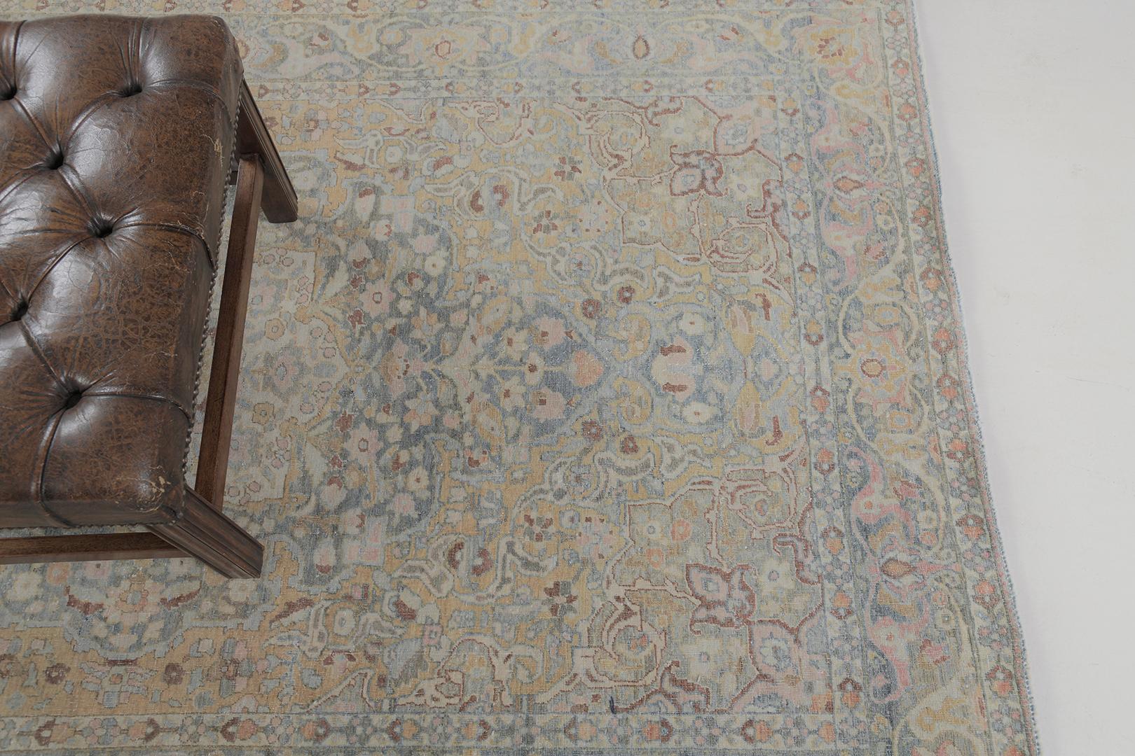 Wool Antique Persian Tabriz by Mehraban Rugs For Sale