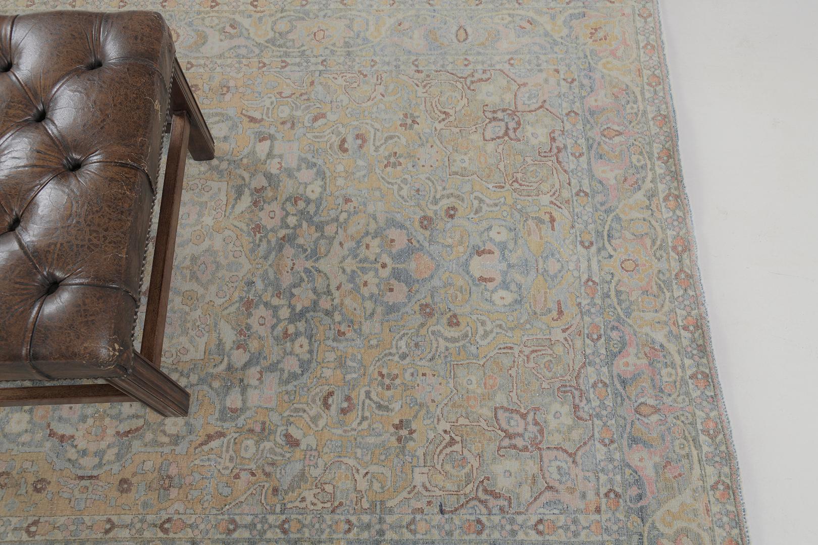 Début du 20ème siècle Tapis persan ancien Tabriz par Mehraban en vente