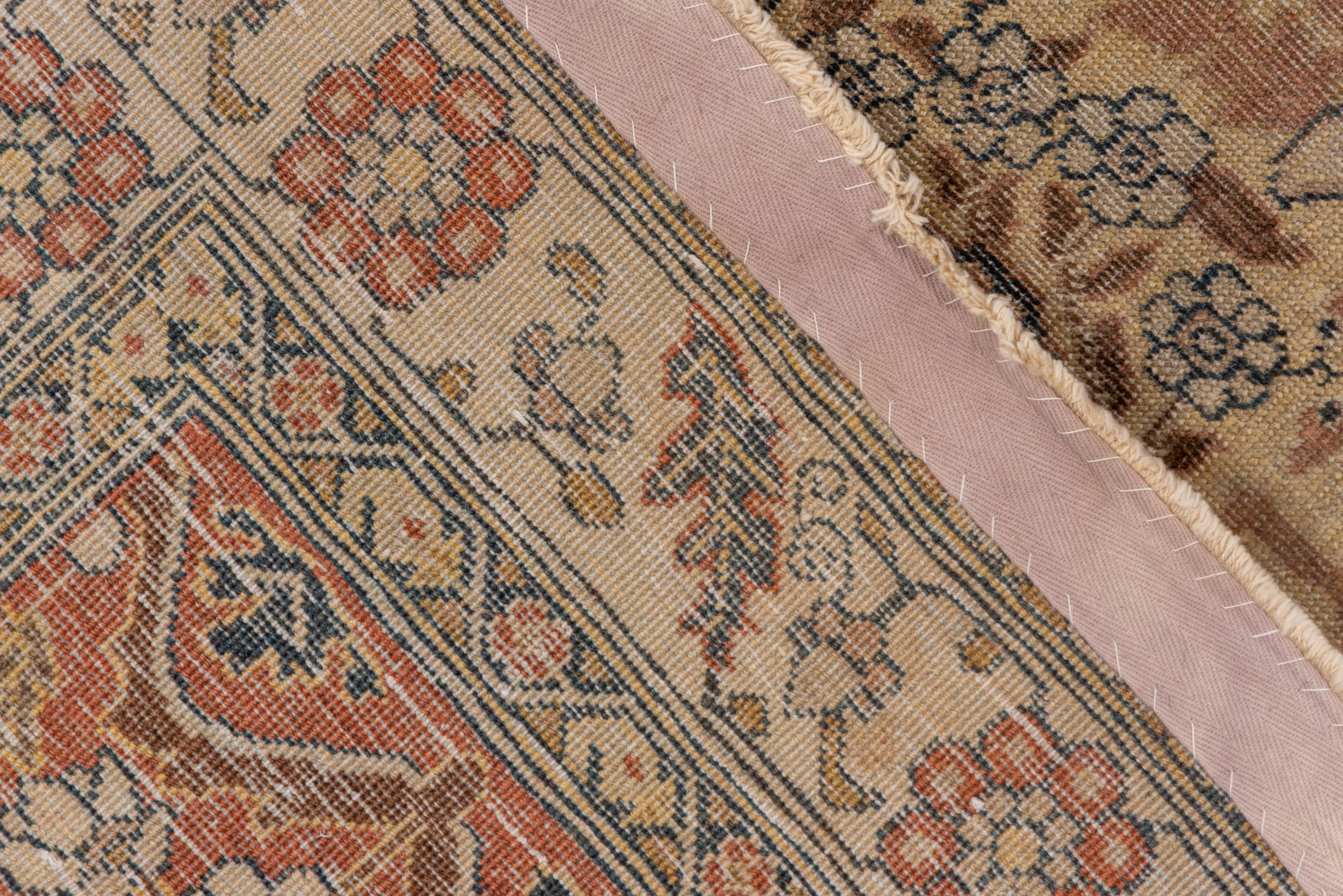 Early 20th Century Antique Persian Tabriz Carpet, circa 1900s, Soft Palette For Sale