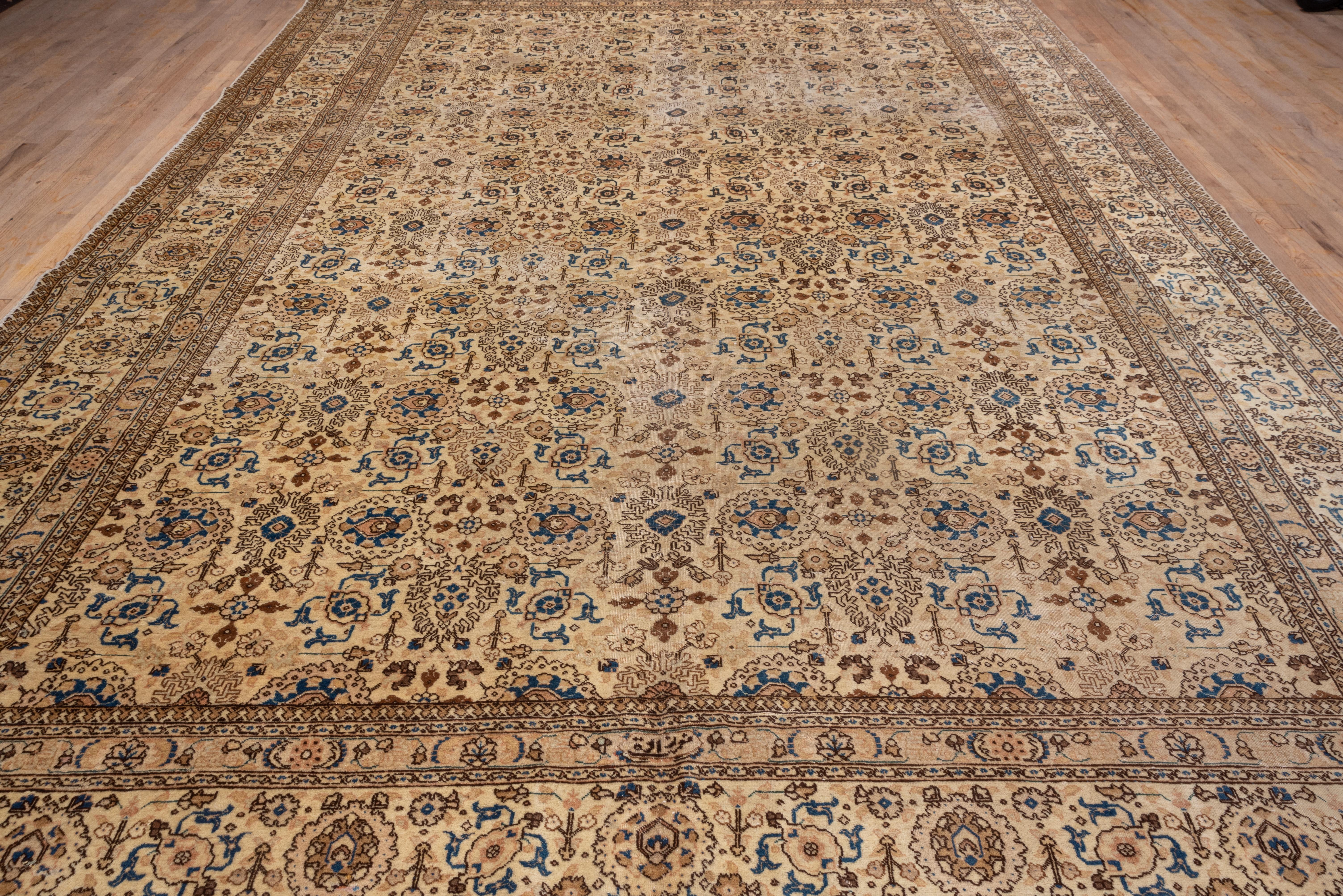 Hand-Knotted Antique Persian Tabriz Carpet, circa 1930s For Sale