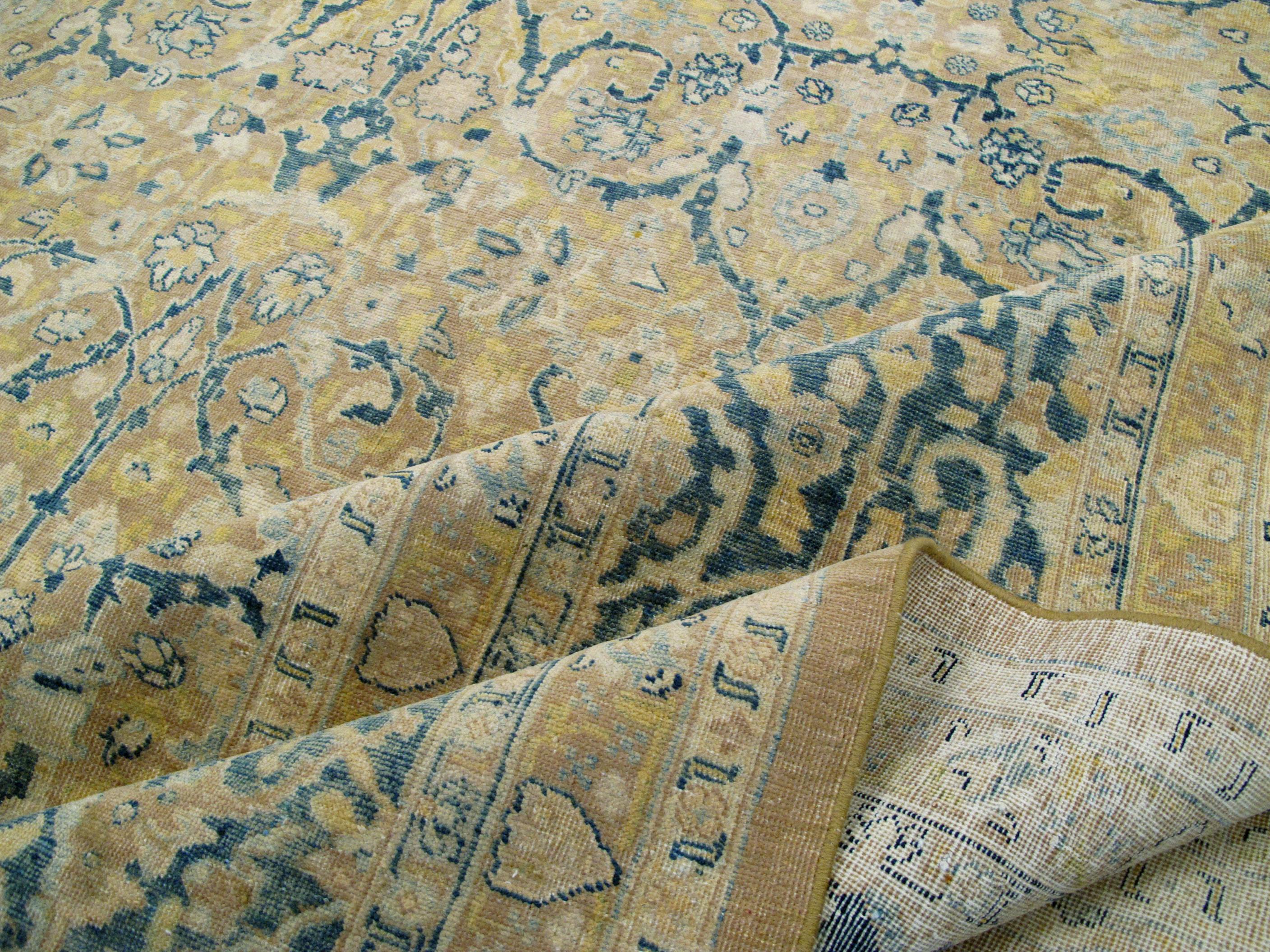 Antique Persian Tabriz Carpet For Sale 4