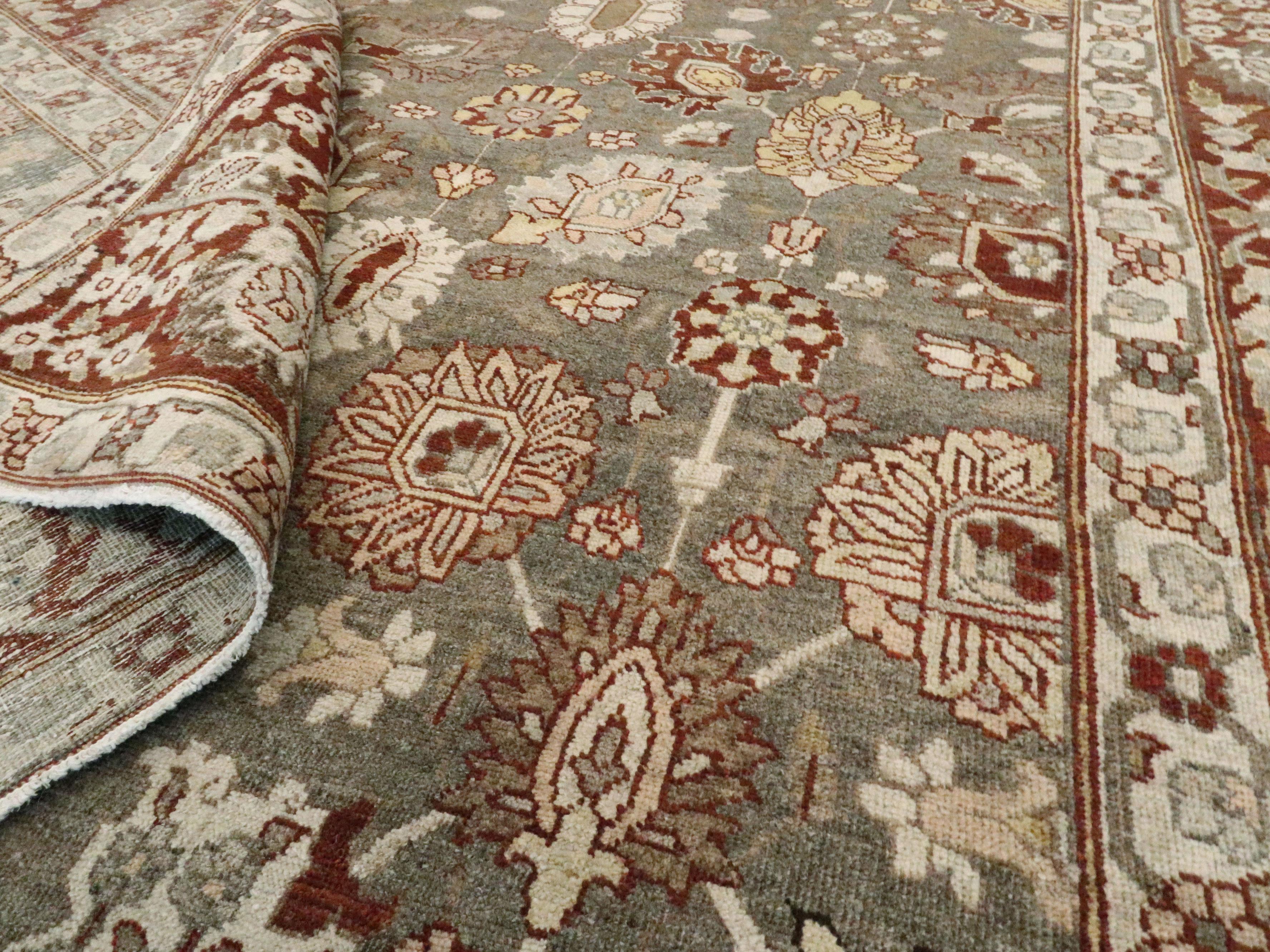 Antique Persian Tabriz Carpet For Sale 3