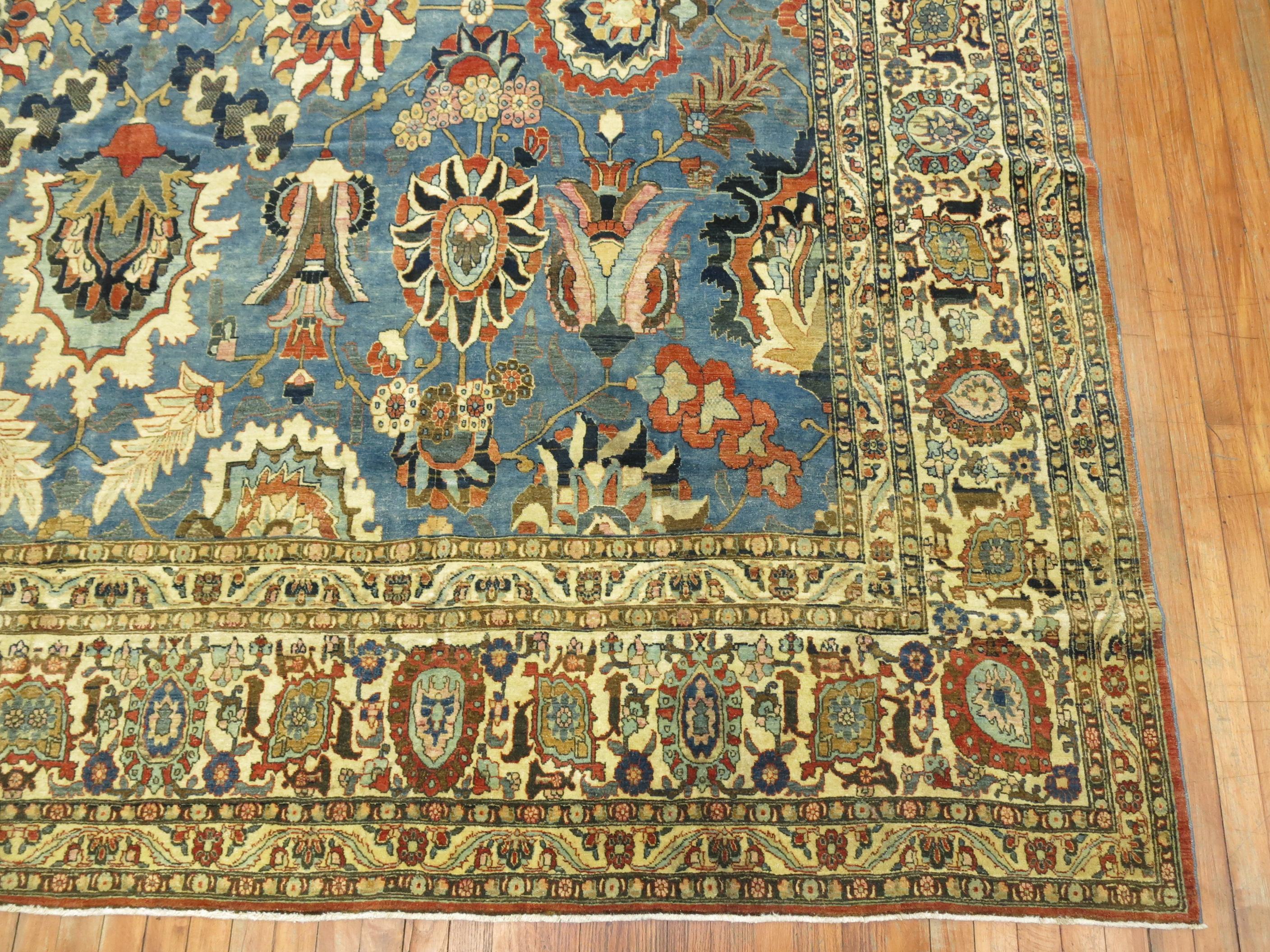  Zabihi Collection Antique Persian Tabriz Carpet For Sale 3