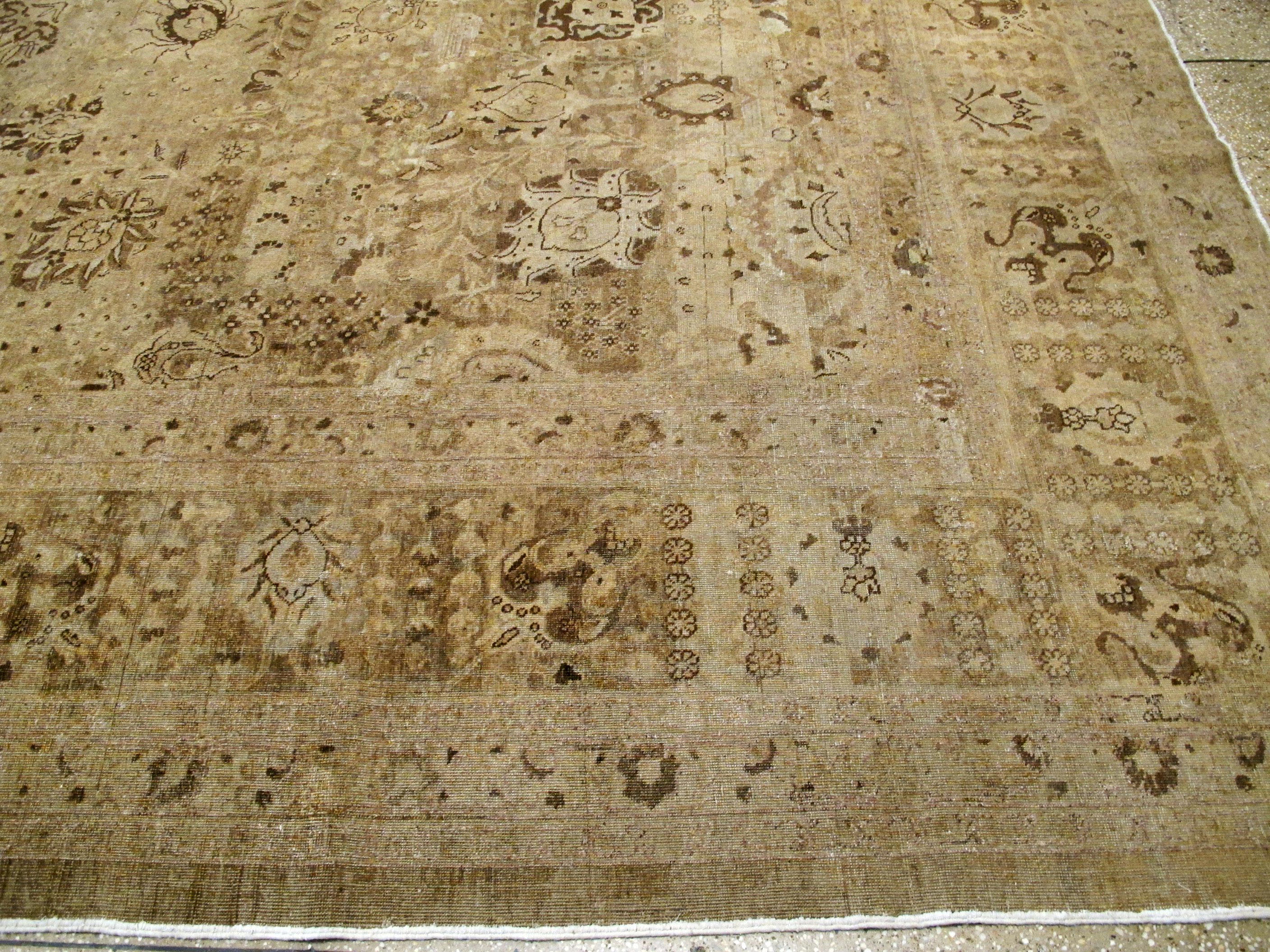 Antique Persian Tabriz Carpet For Sale 6