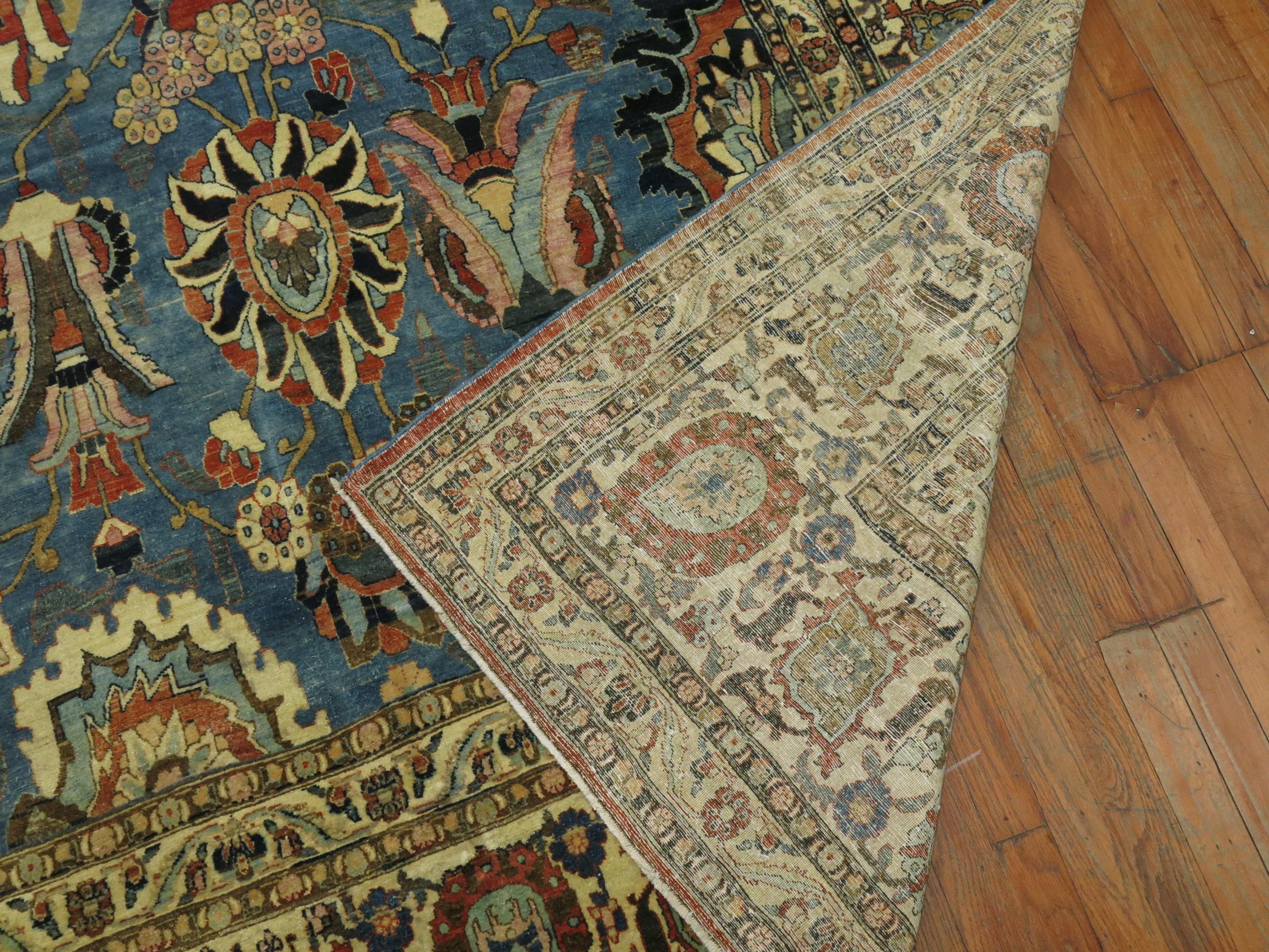  Zabihi Collection Antique Persian Tabriz Carpet For Sale 5