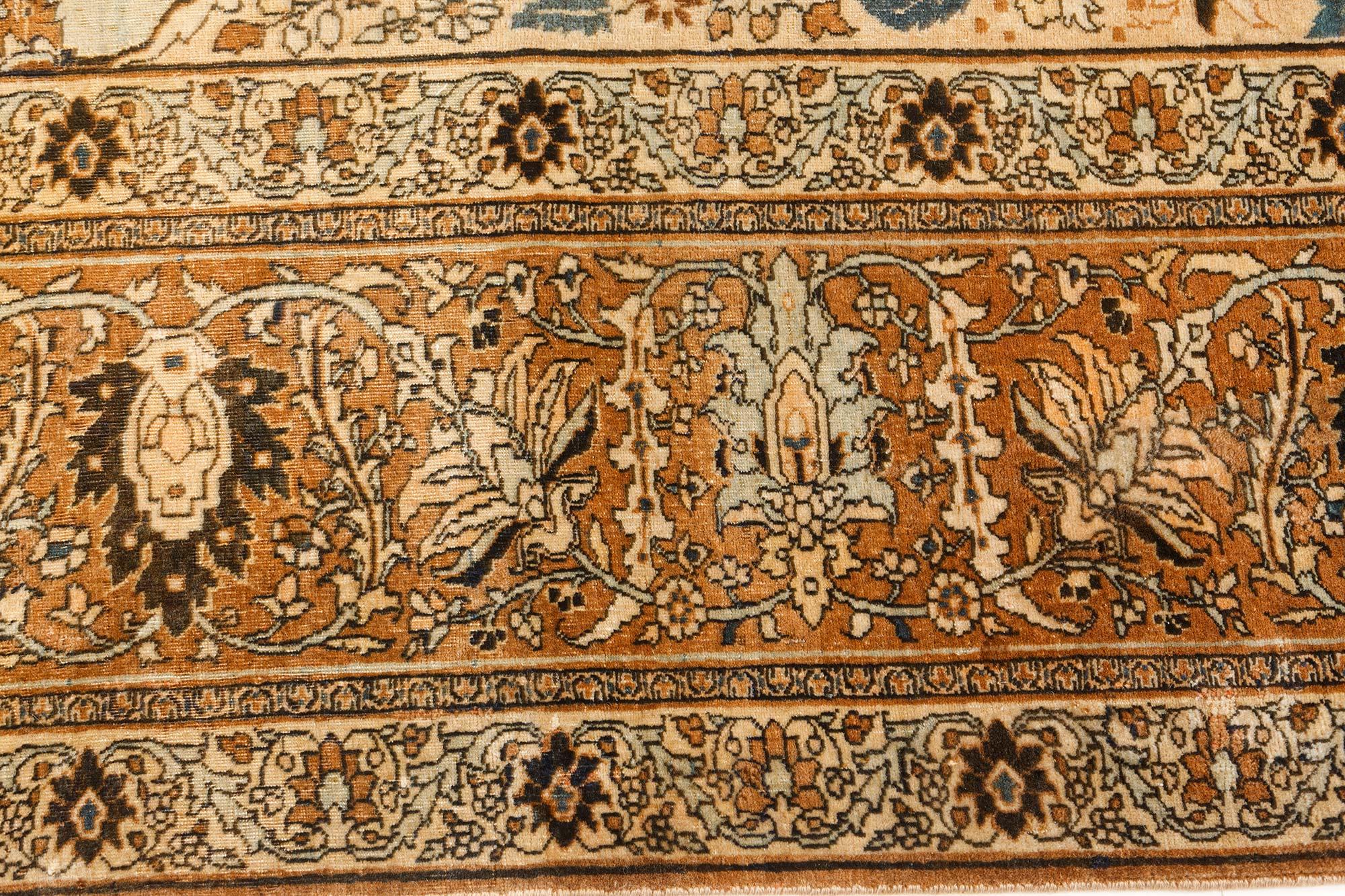 Tapis persan antique Tabriz Botanic fait à la main Doris Leslie Blau Bon état - En vente à New York, NY