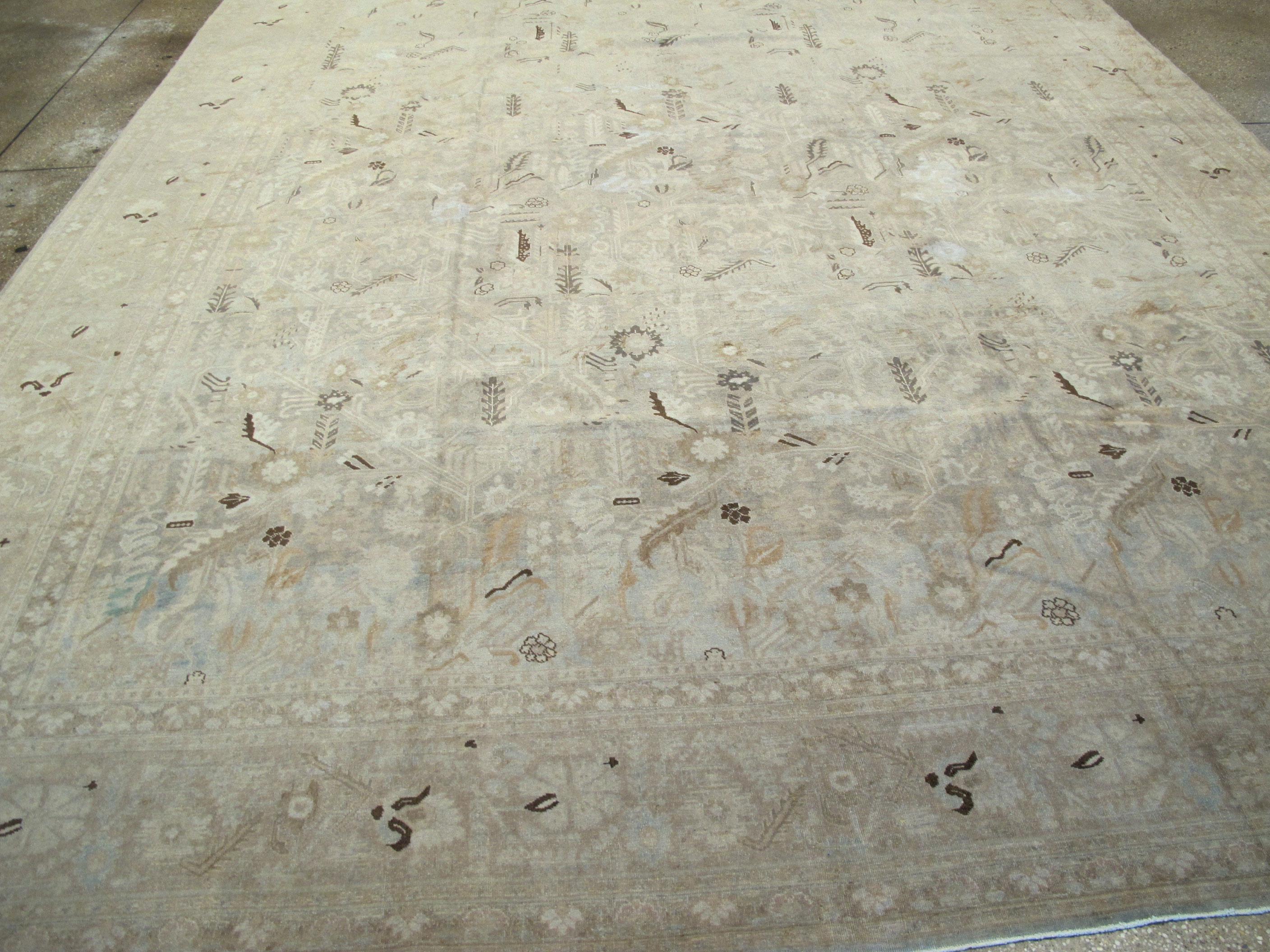 20th Century Antique Persian Tabriz Carpet