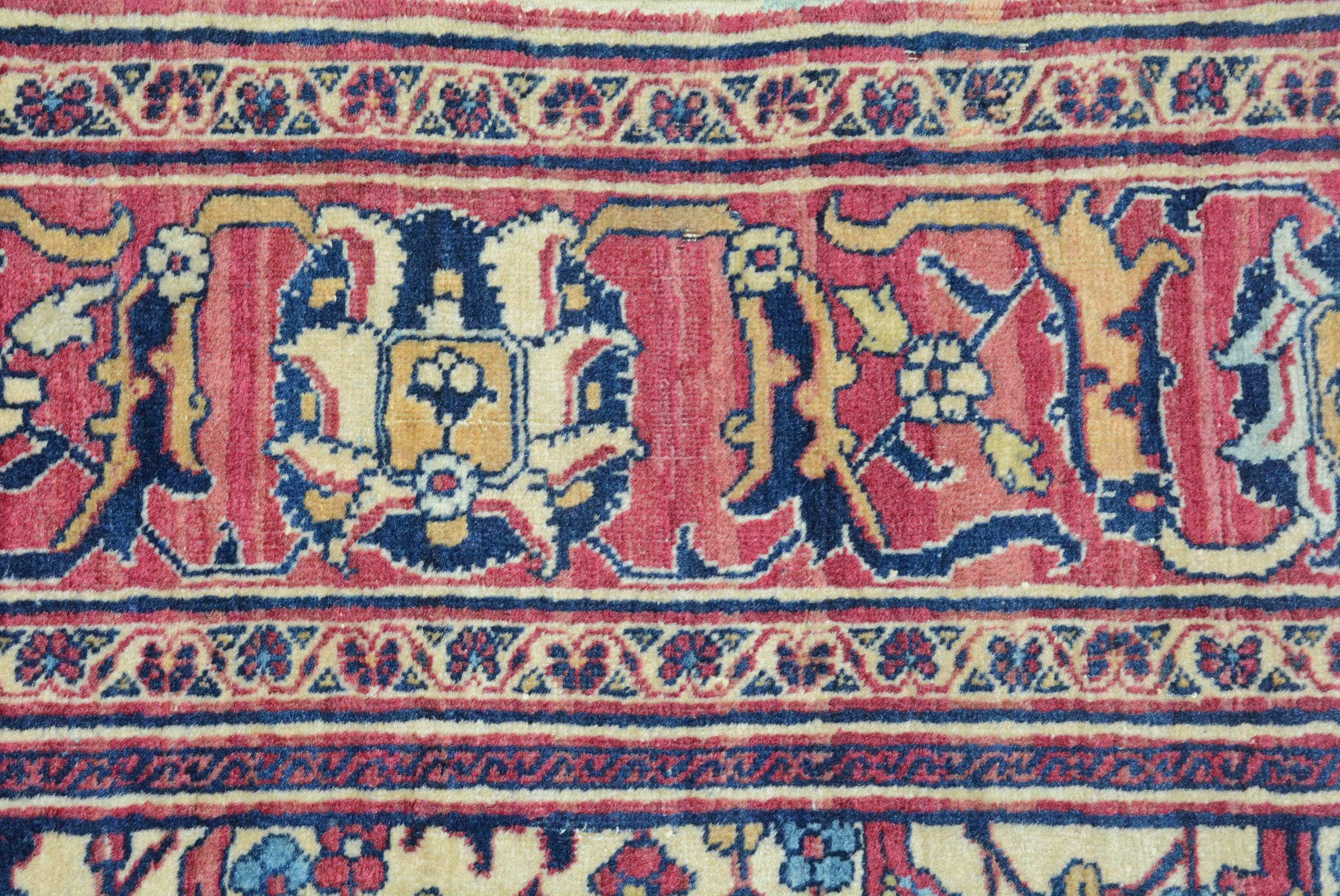 Wool Antique Persian Tabriz Carpet For Sale