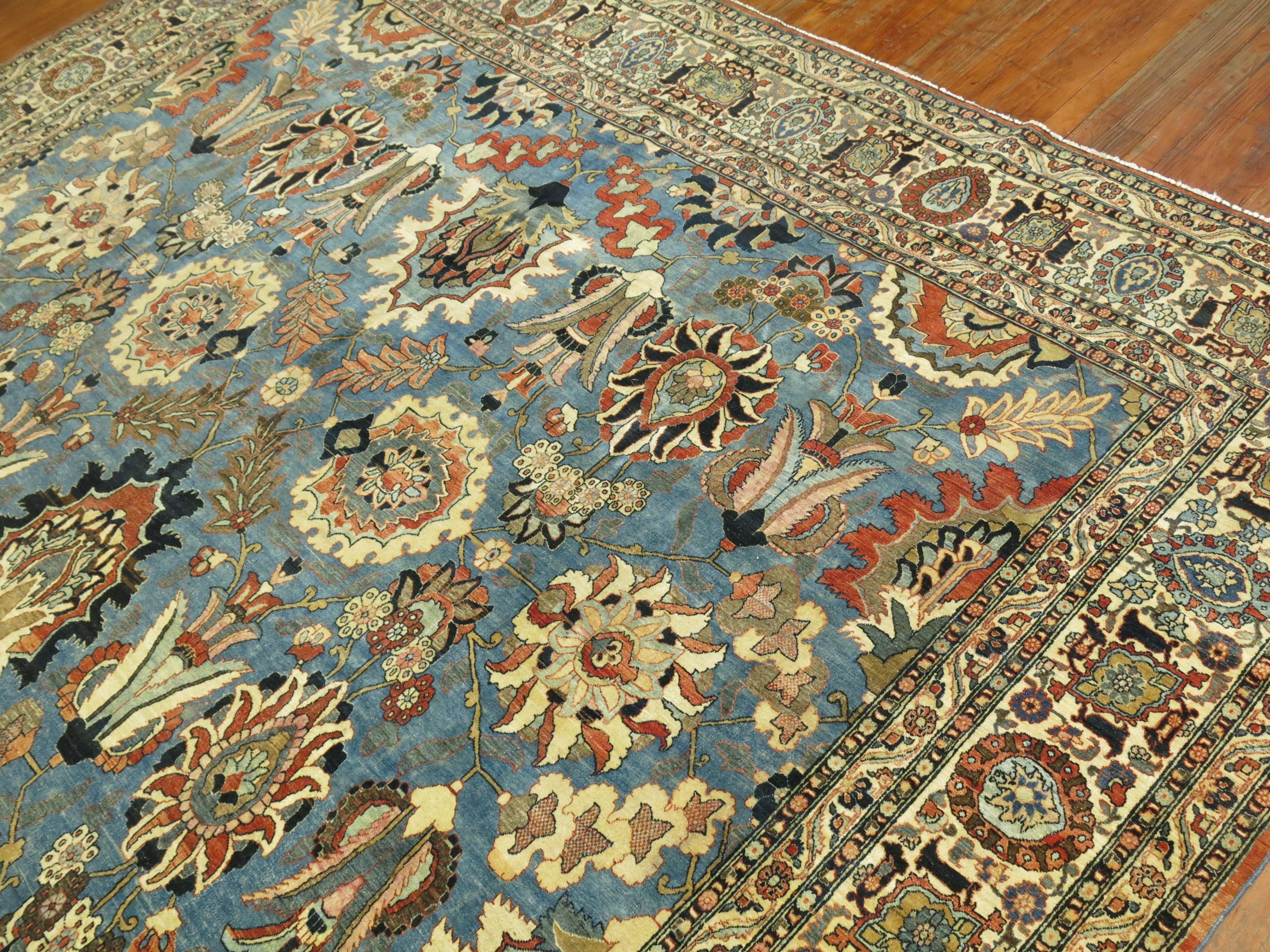 20th Century  Zabihi Collection Antique Persian Tabriz Carpet For Sale