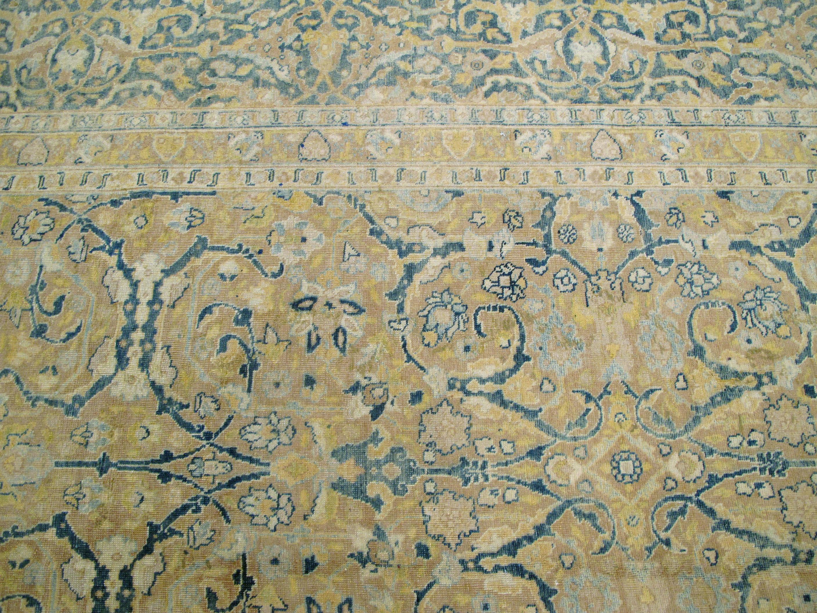 Antique Persian Tabriz Carpet For Sale 1