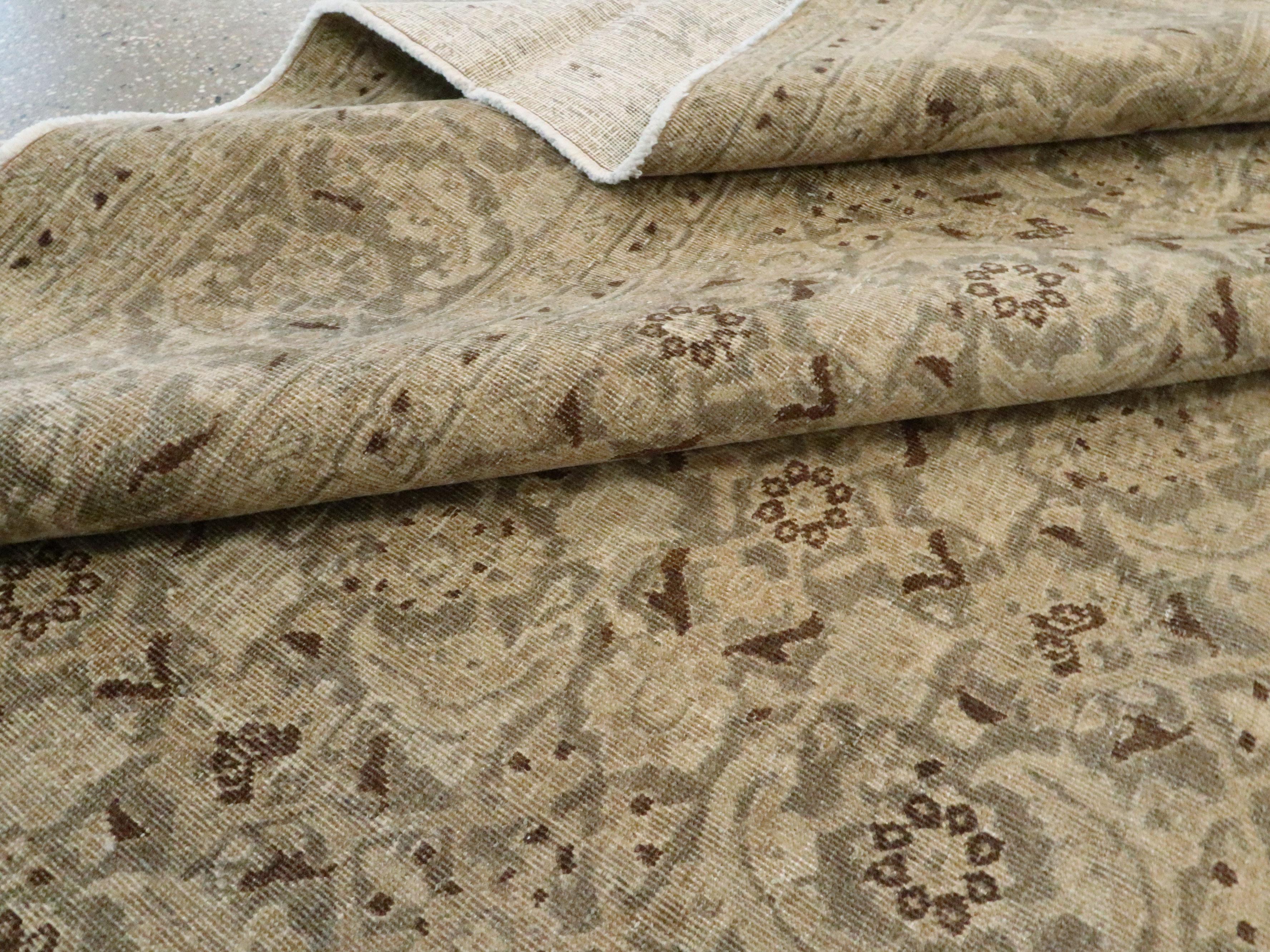 Antique Persian Tabriz Carpet For Sale 1