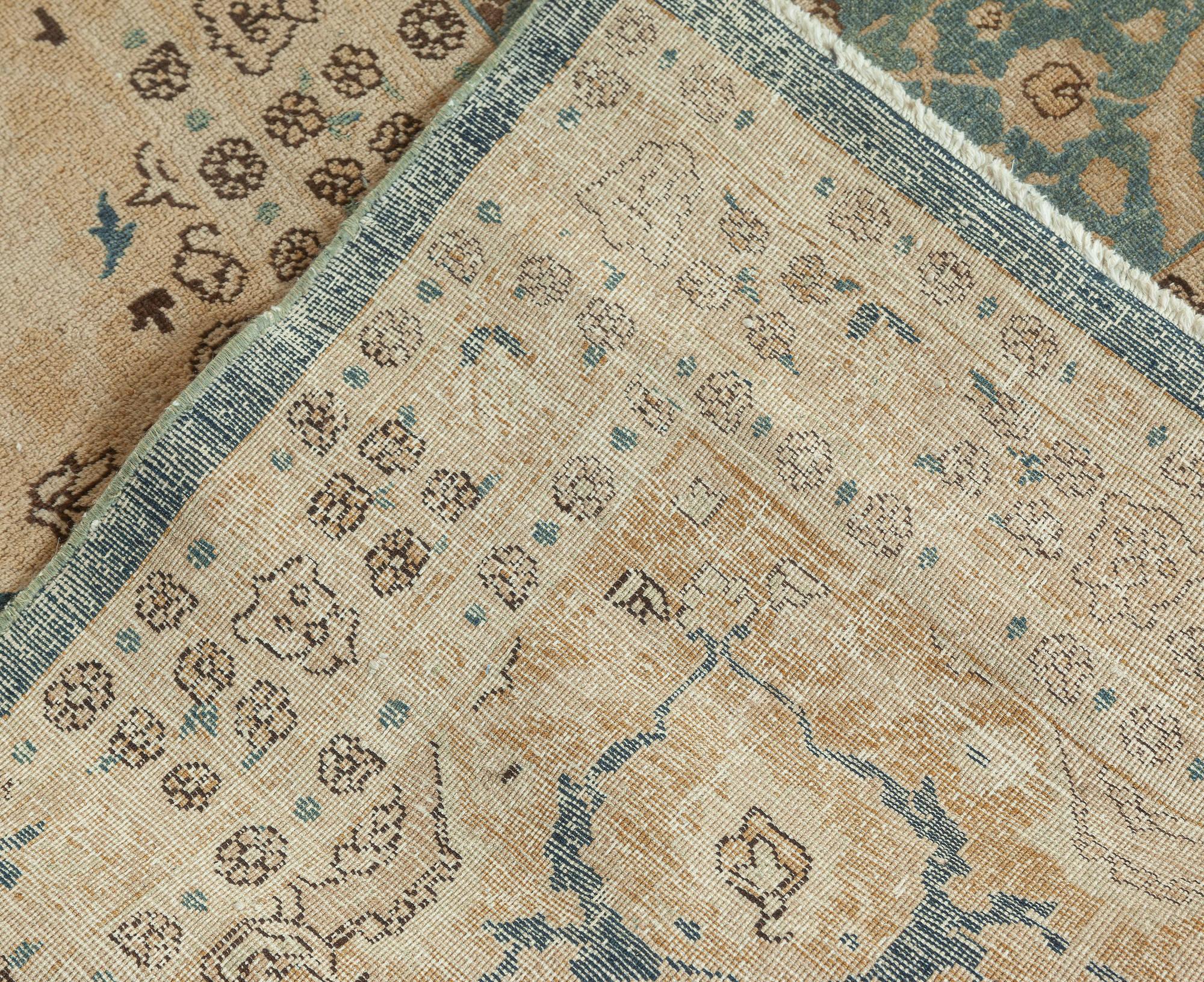 Antique Persian Tabriz Handmade Wool Carpet For Sale 3