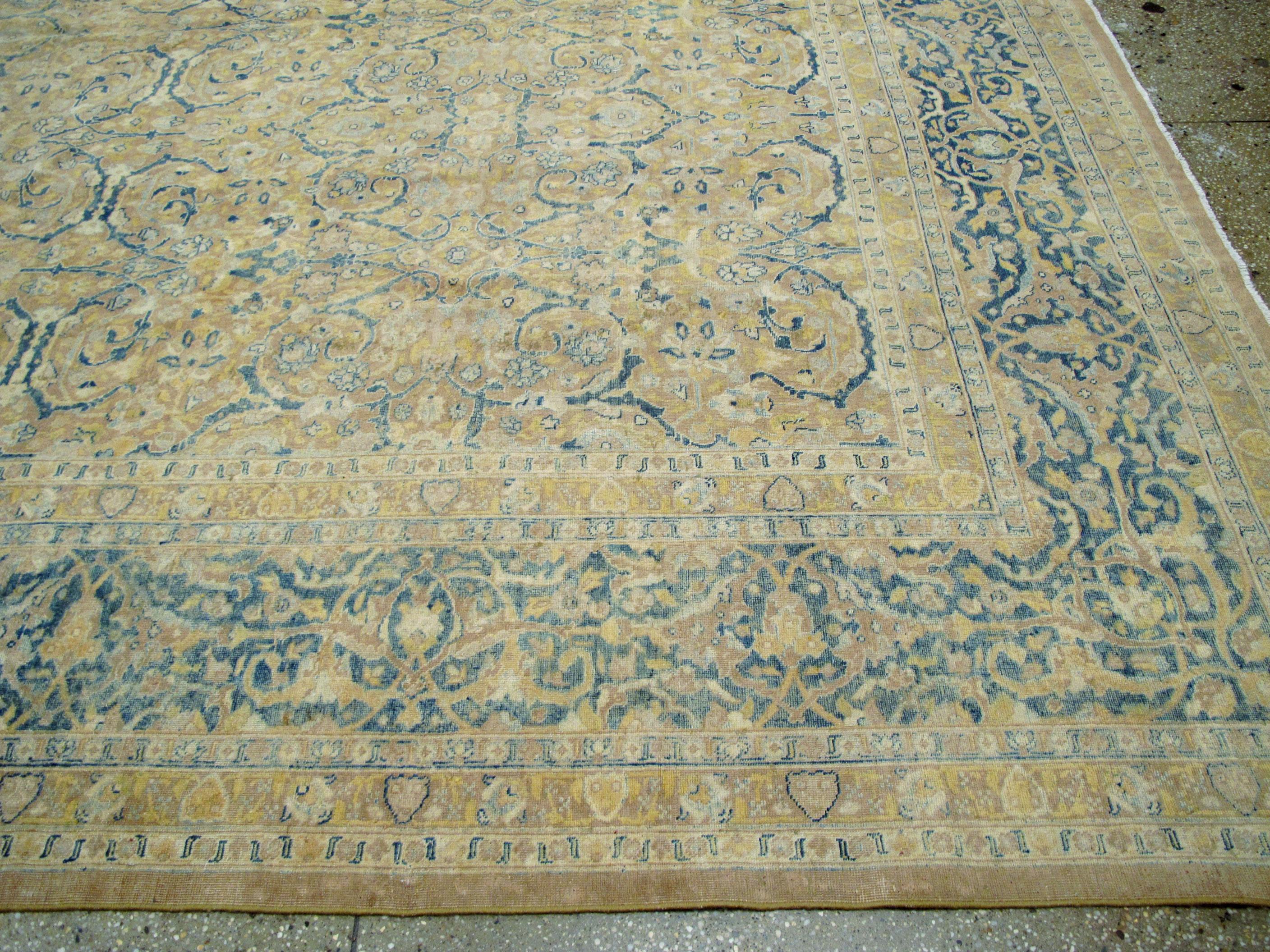 Antique Persian Tabriz Carpet For Sale 2