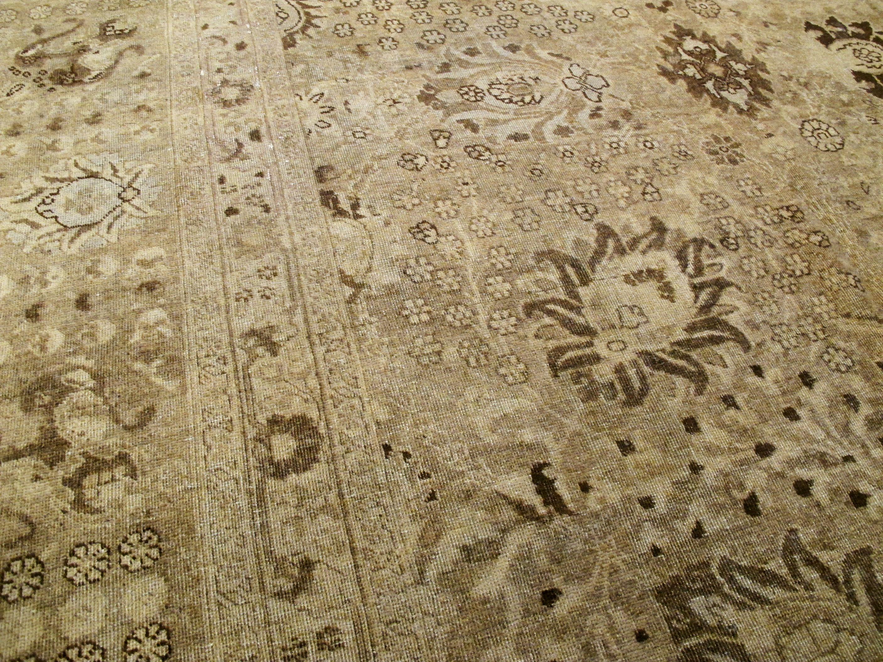 Antique Persian Tabriz Carpet For Sale 2