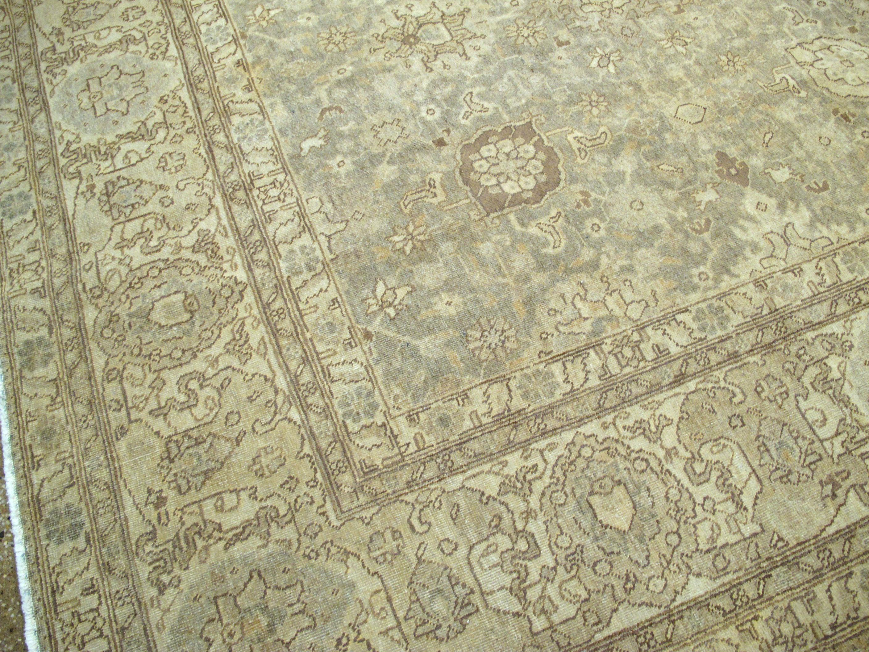 Antique Persian Tabriz Carpet For Sale 3