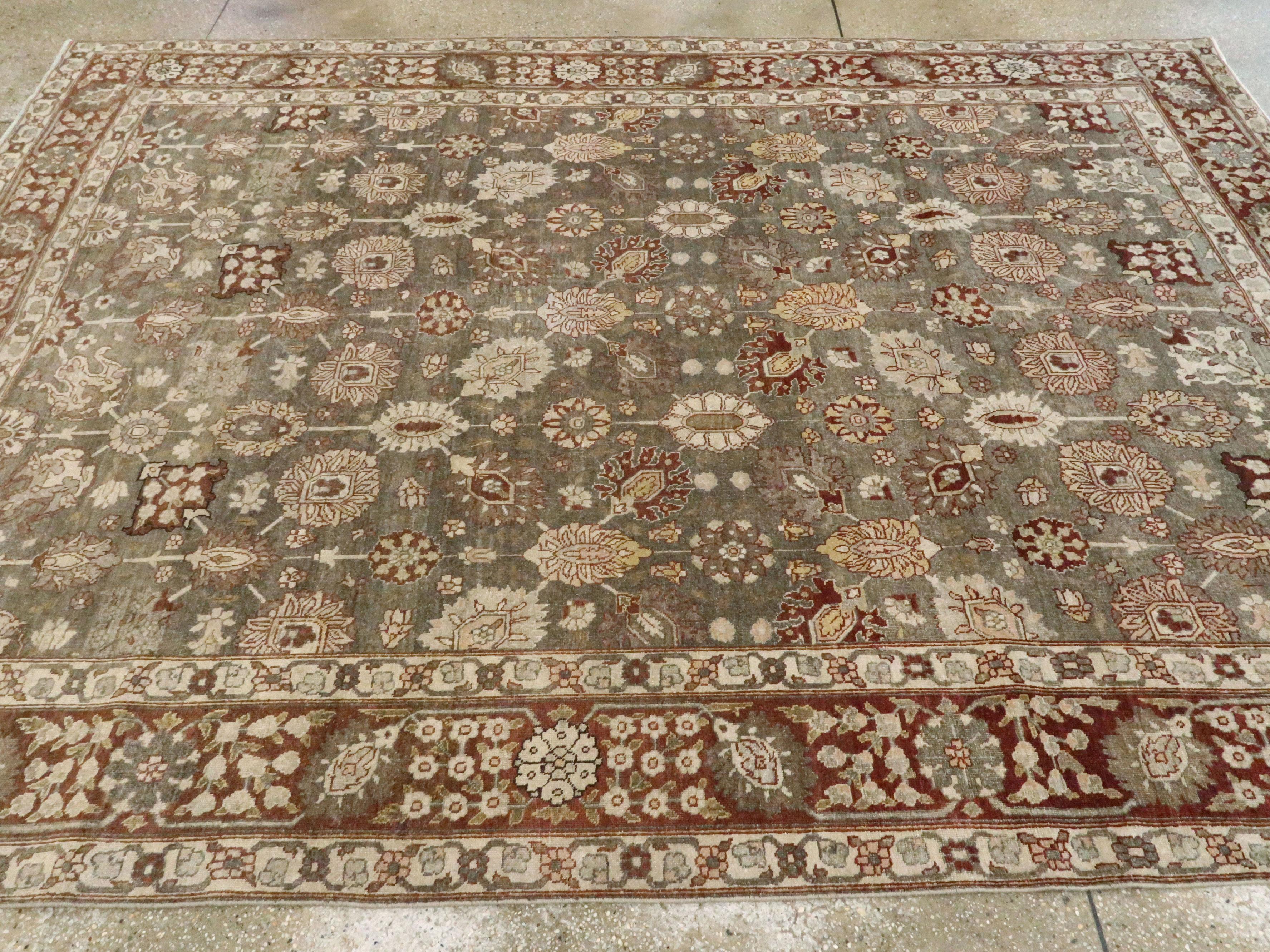 Antique Persian Tabriz Carpet For Sale 2