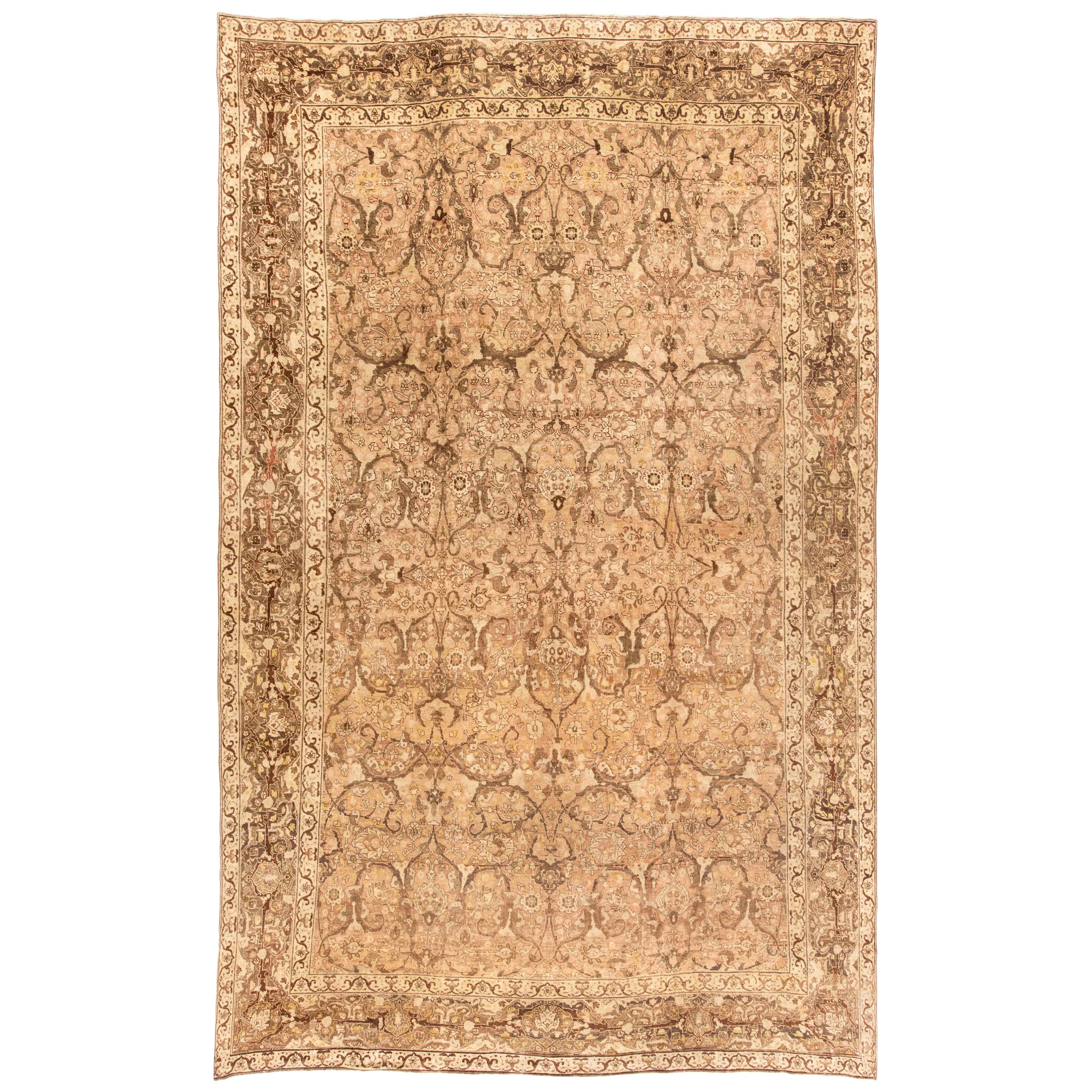 19th Century Persian Tabriz Carpet For Sale