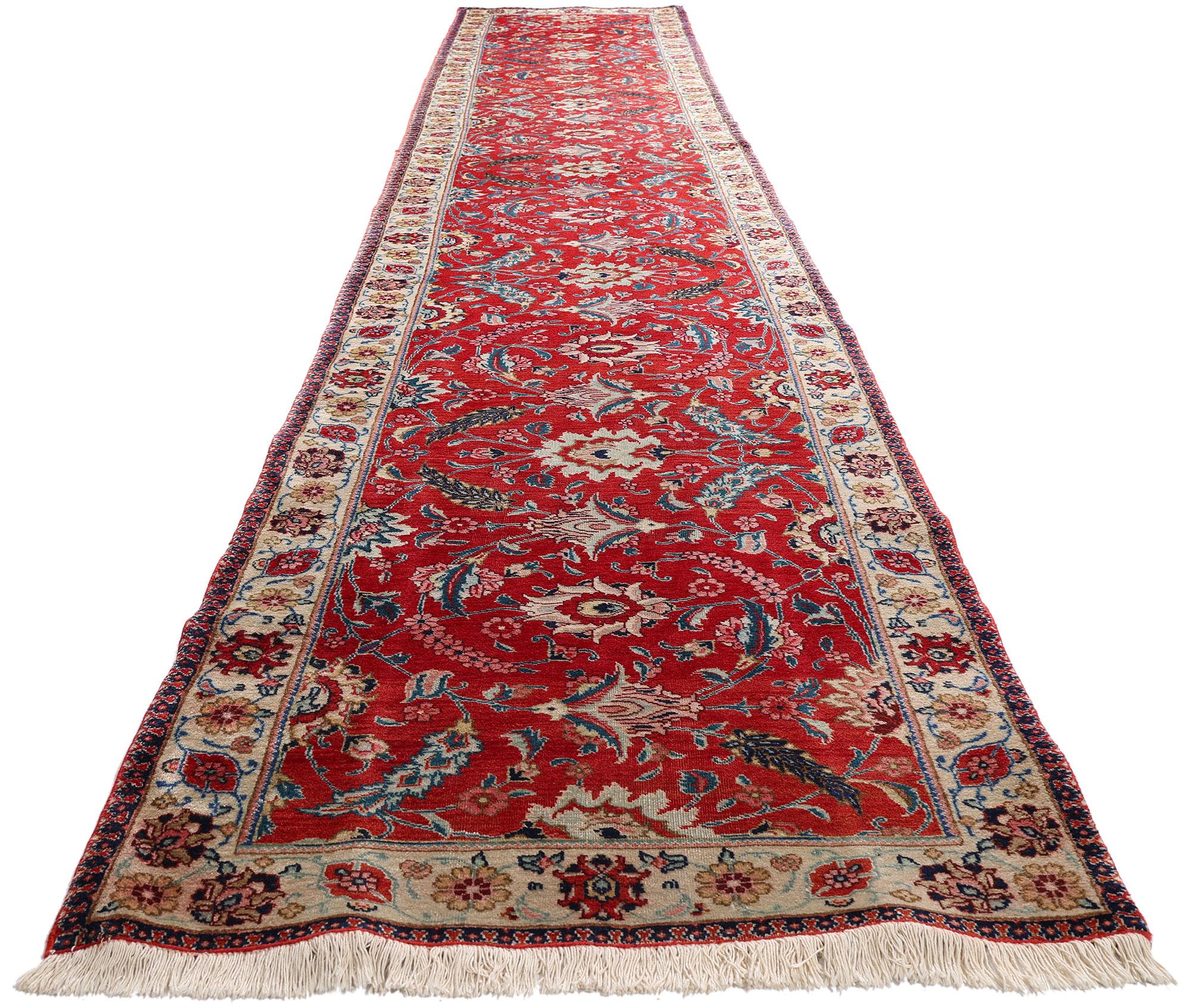 Hand-Knotted Antique Persian Tabriz Carpet with Traditional Style For Sale