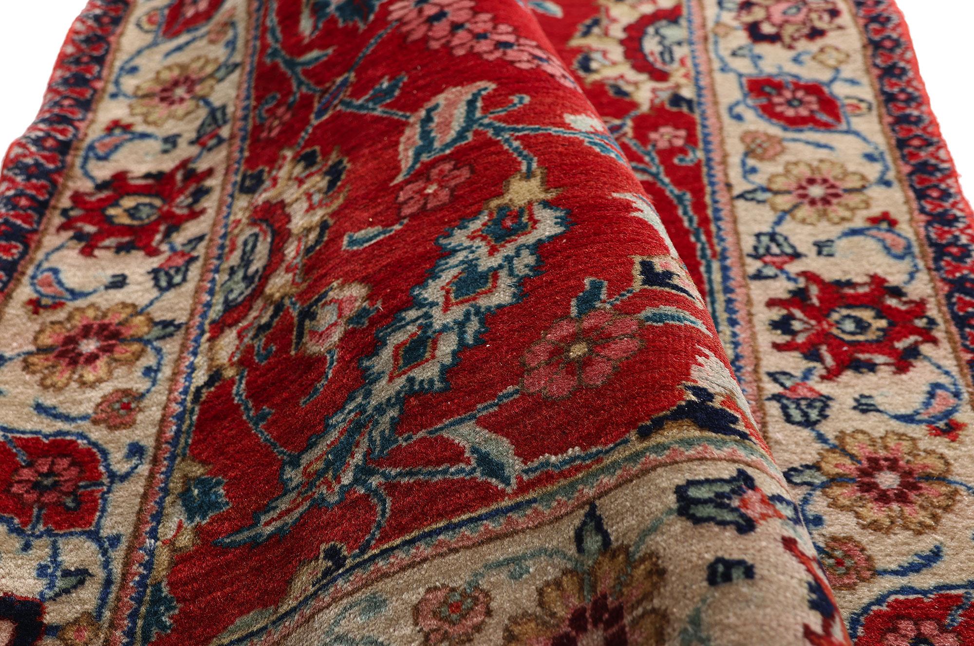 Wool Antique Persian Tabriz Carpet with Traditional Style For Sale