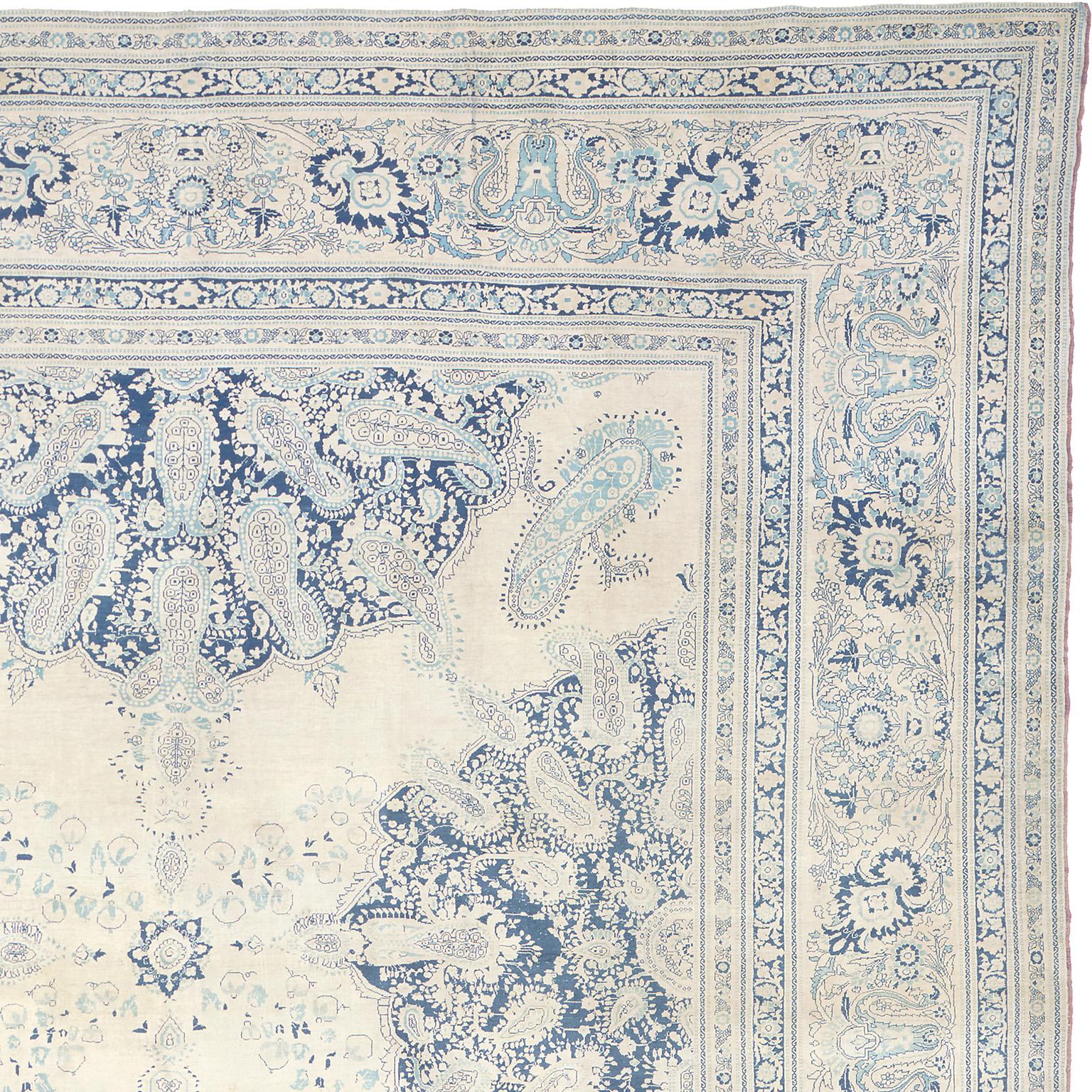 Antique Persian Tabriz Cotton Rug In Good Condition For Sale In New York, NY