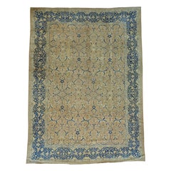 Antique Persian Tabriz Exc Cond Hand Knotted Oriental Rug, Camel