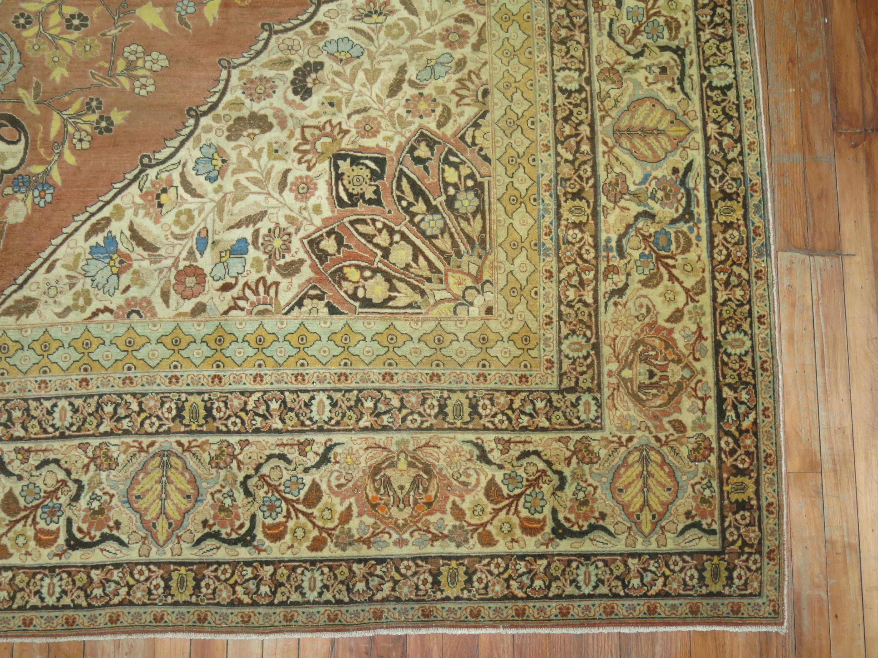 Antique Persian Tabriz For Sale 4