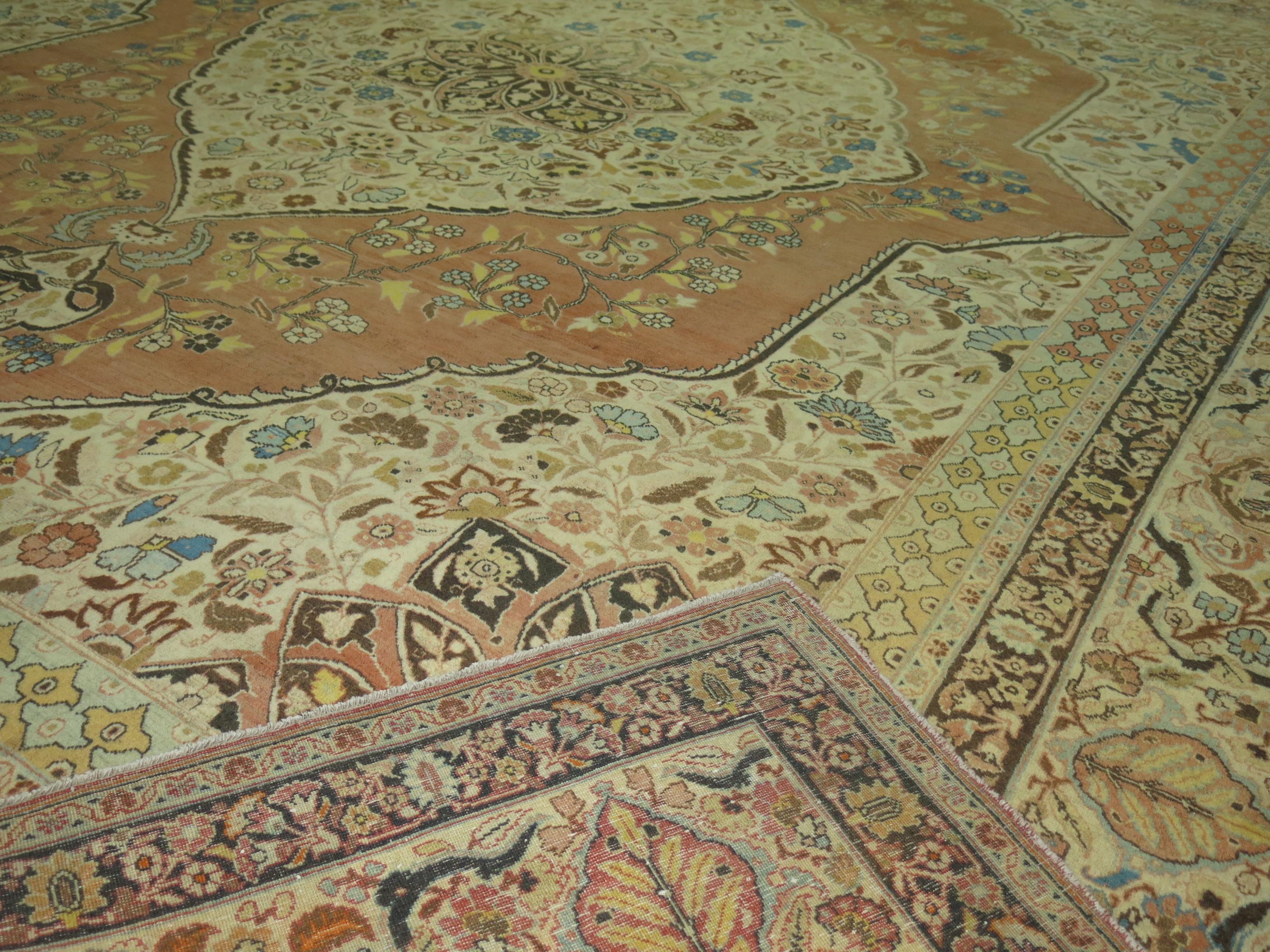 Antique Persian Tabriz For Sale 6