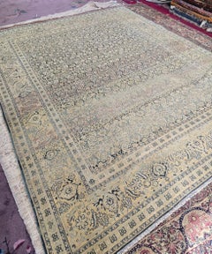 Antique Persian Tabriz Rug, Wool, Distressed, 116.4\" x 93.6\", 1930