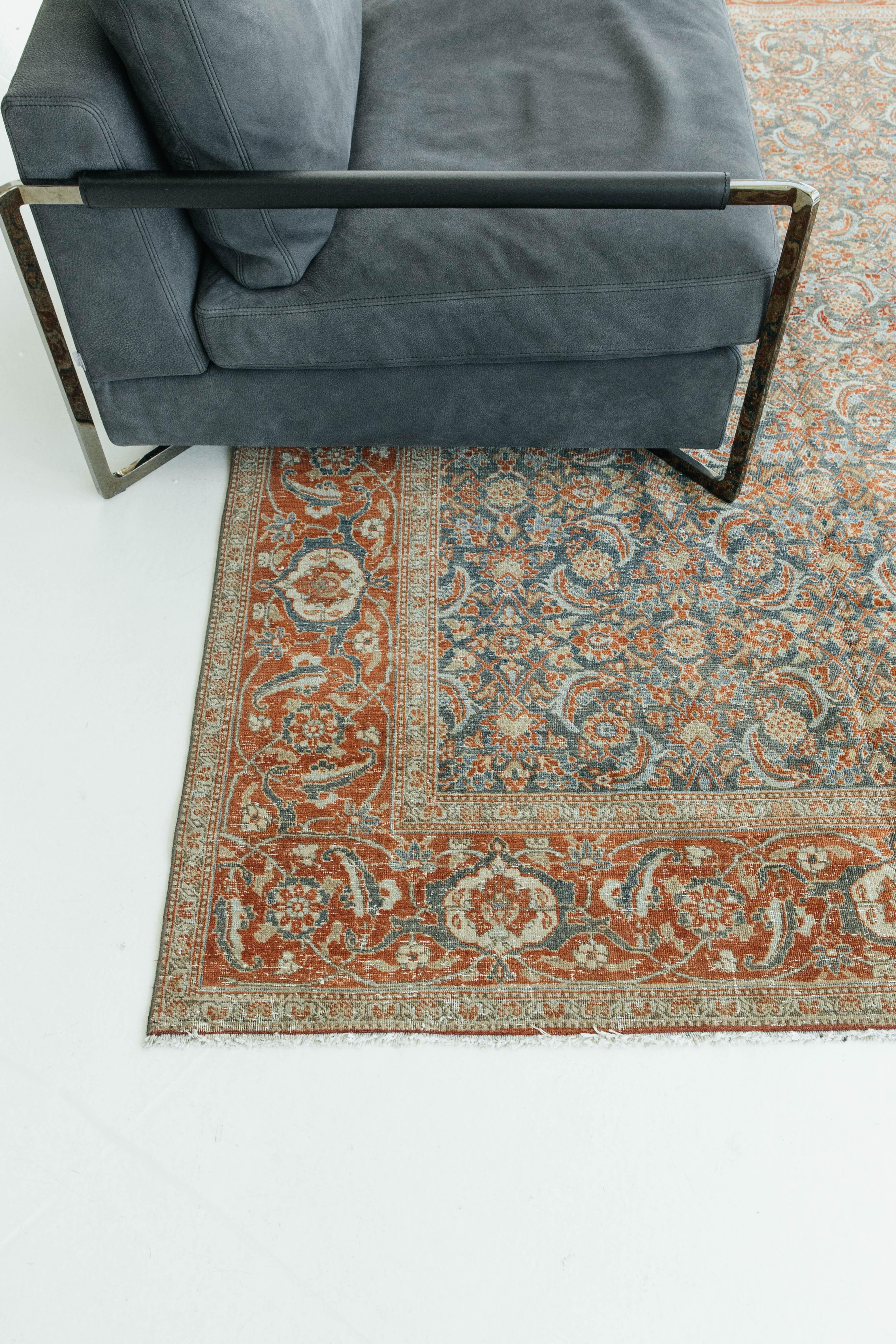 Antique Persian Tabriz In Good Condition For Sale In WEST HOLLYWOOD, CA