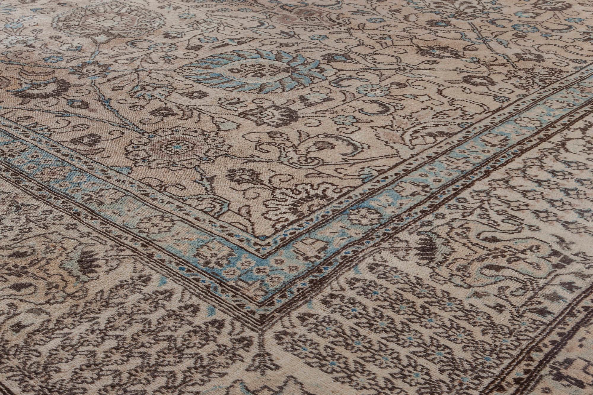 Wool Authentic 19th Century Persian Tabriz Rug For Sale