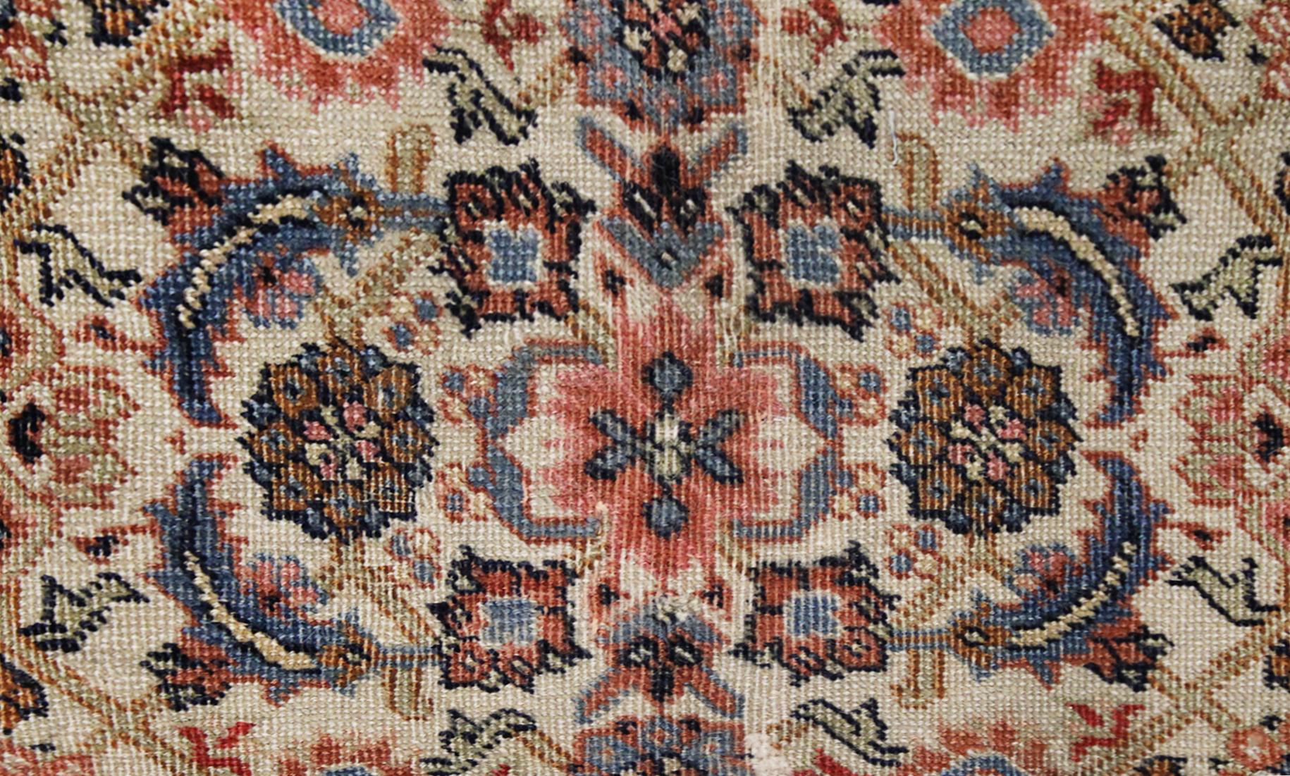 Antique Persian Tabriz Hadji Jalili Oriental Carpet, Room Size, W/ Medallion For Sale 3