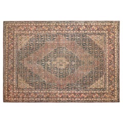 Antique Persian Tabriz Hadji Jalili Oriental Carpet, Room Size, W/ Medallion