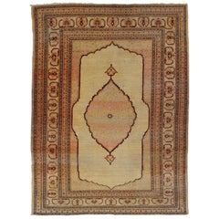 Antique Persian Tabriz Haj Jalili Fine Rug with Exquisite and Subtle Details