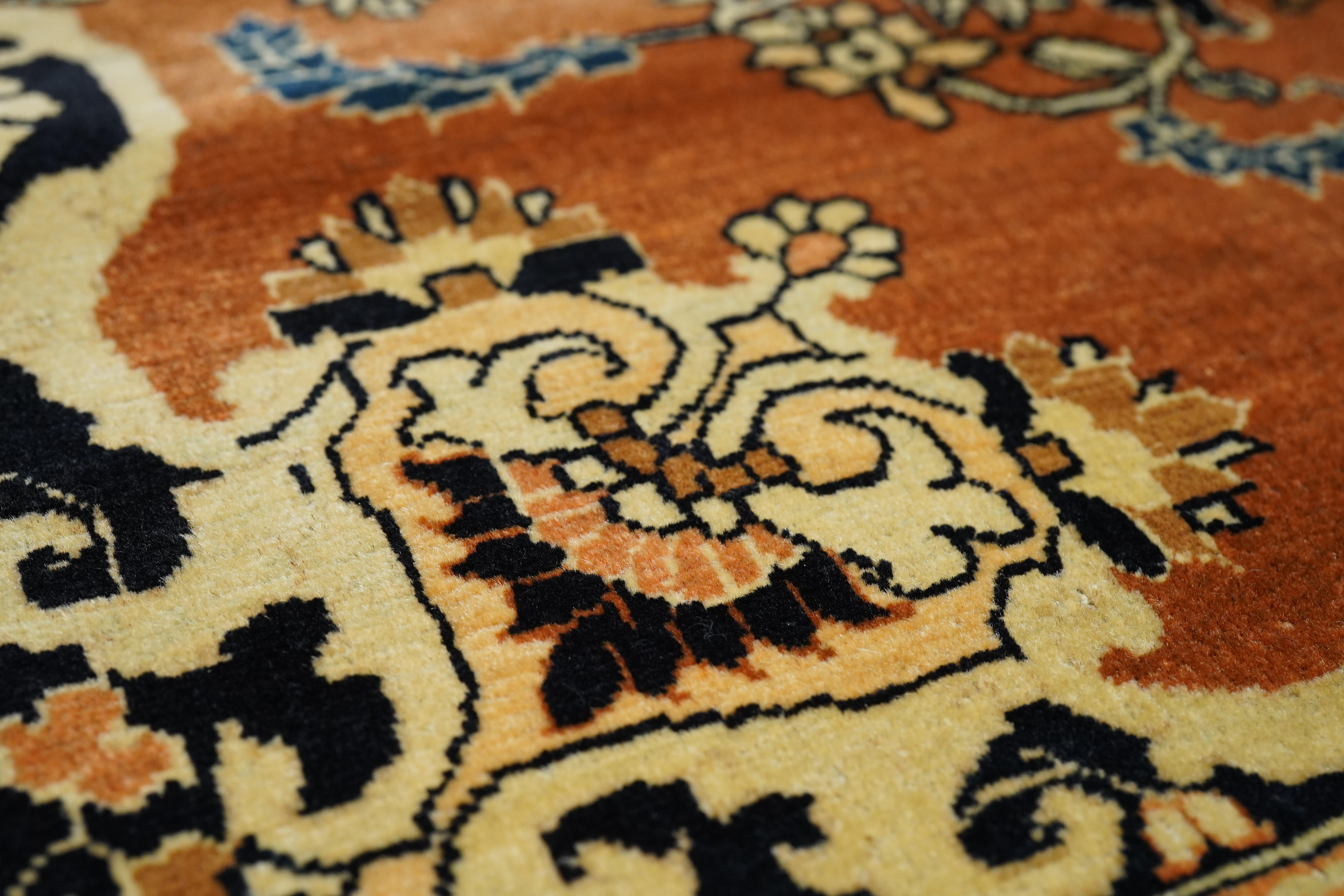 Antiker persischer Haji Jalili Täbris-Teppich 4'7'' x 6'6'' (Persisch) im Angebot