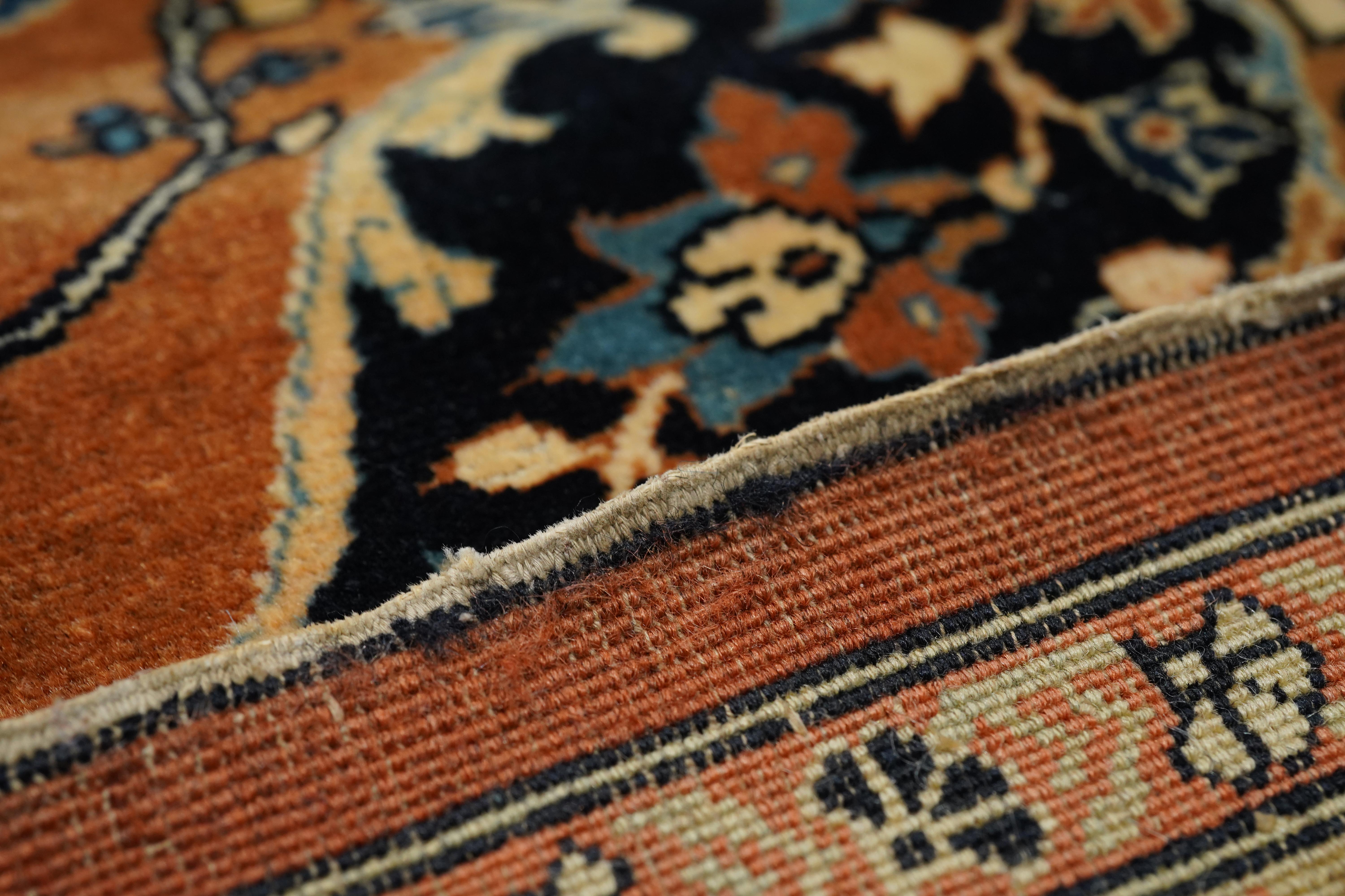 Antiker persischer Haji Jalili Täbris-Teppich 4'7'' x 6'6'' (Spätes 19. Jahrhundert) im Angebot