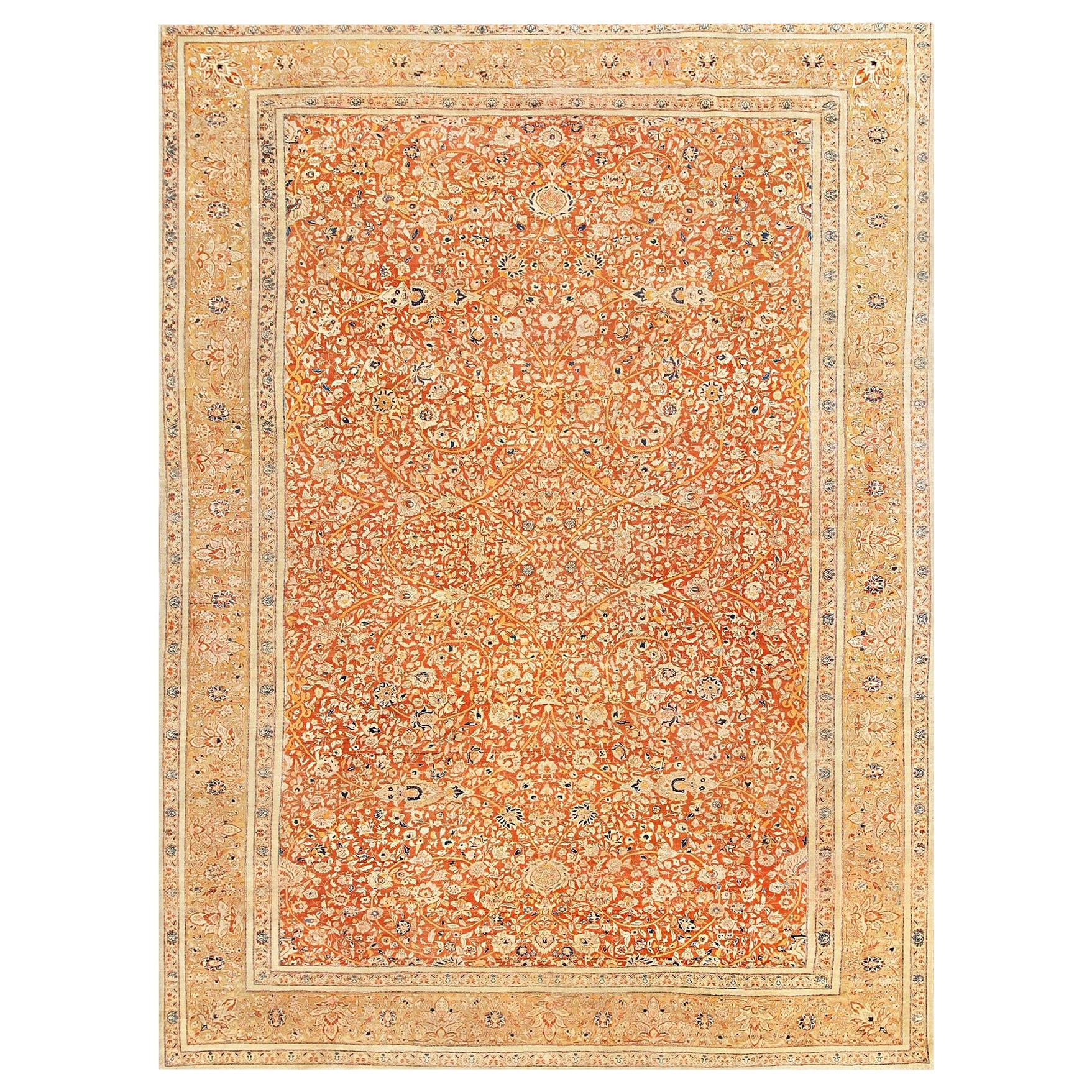 Antique Persian Tabriz Haji Jalili Carpet. Size: 9 ft 6 in x 12 ft 6 in